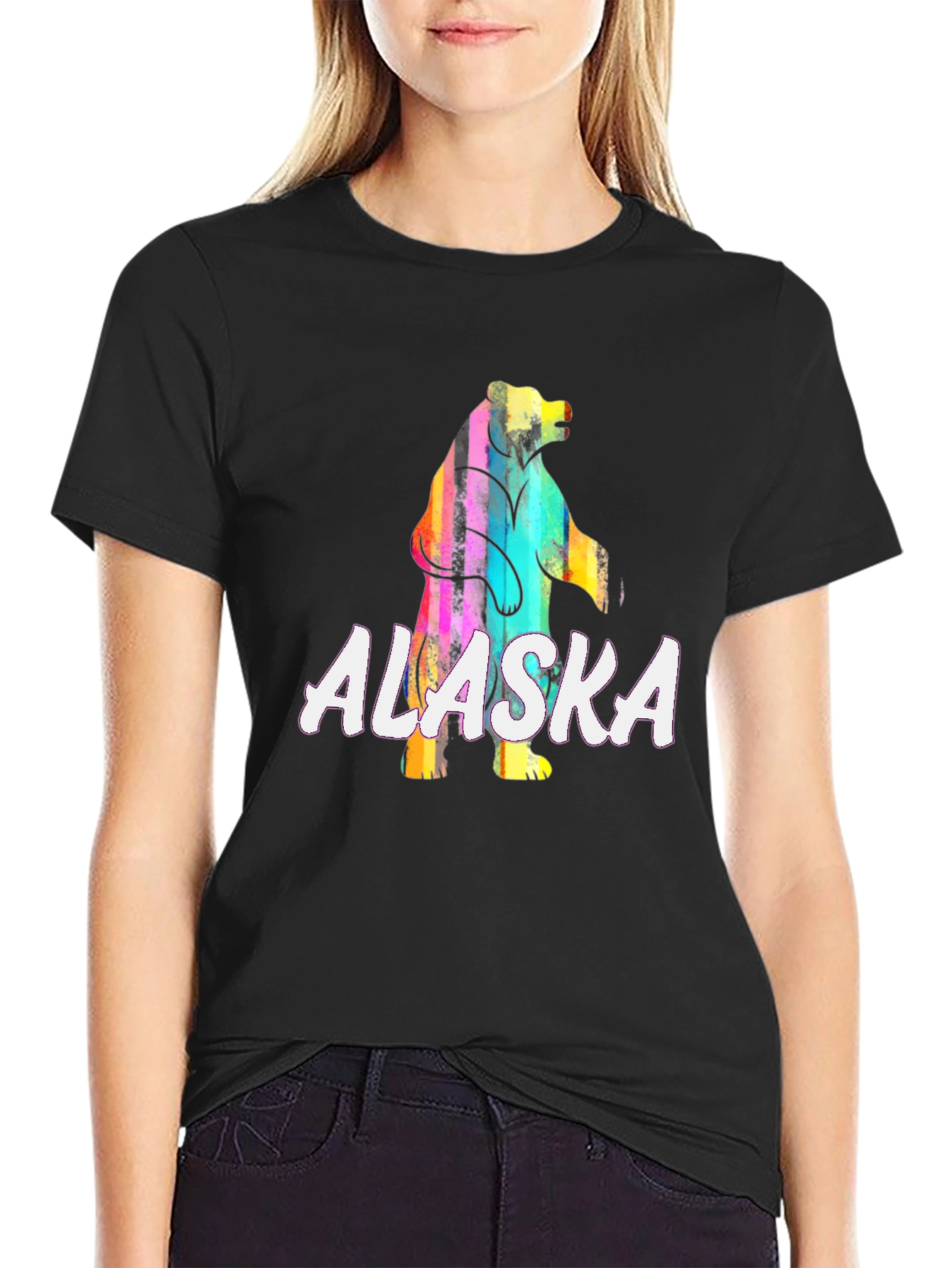 Alaska Bear Graphic T-Shirt - Vivid Print Tee