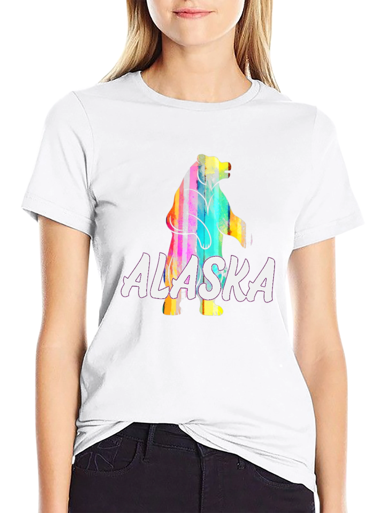 Alaska Bear Graphic T-Shirt - Vivid Print Tee