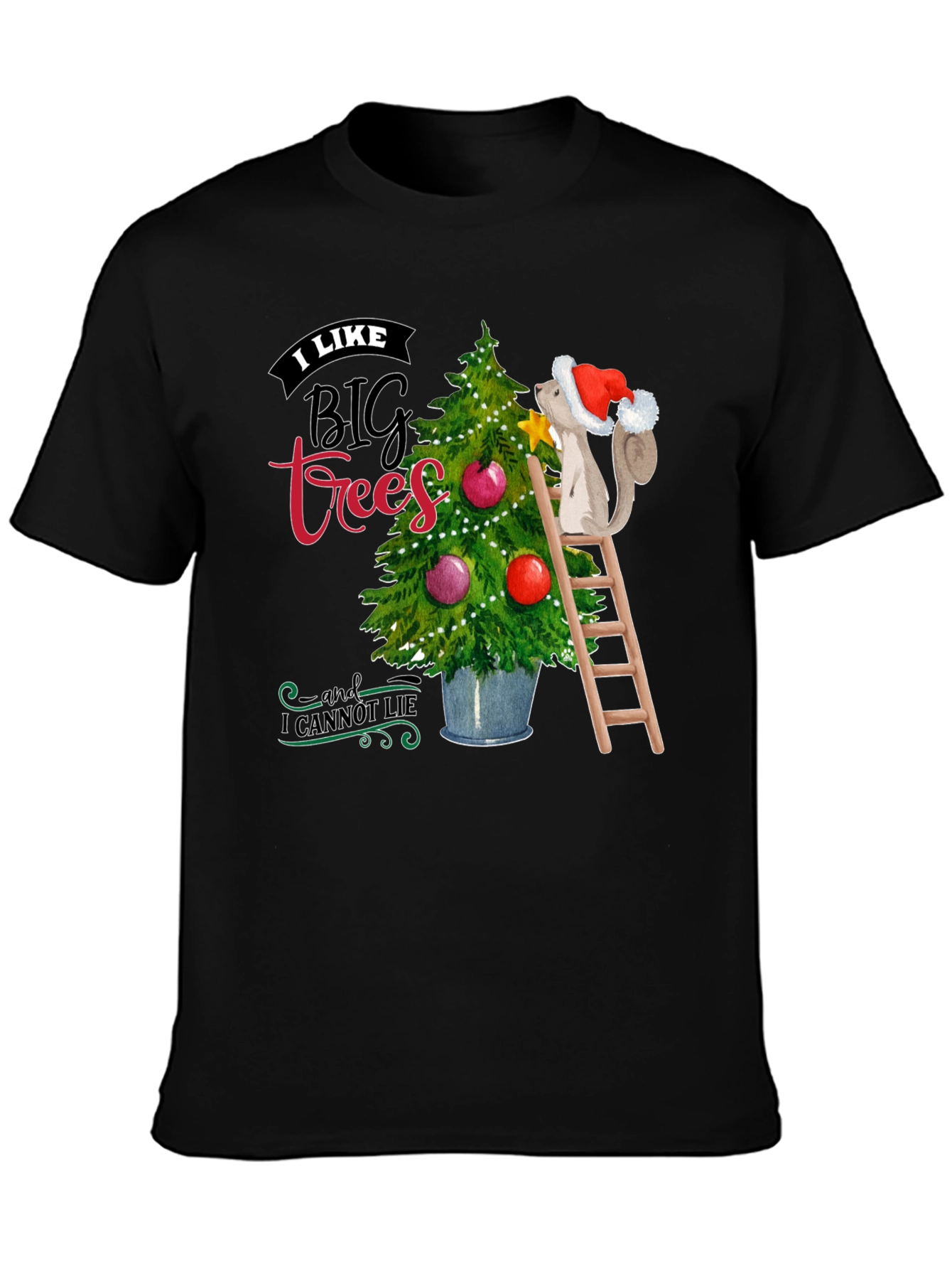 Funny Christmas Tree Squirrel T-Shirt