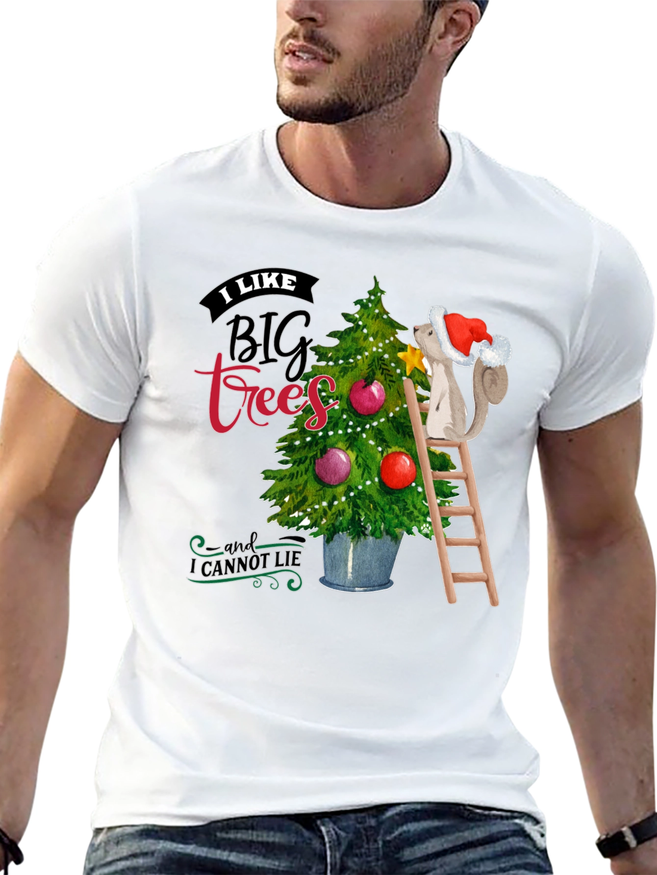 Funny Christmas Tree Squirrel T-Shirt