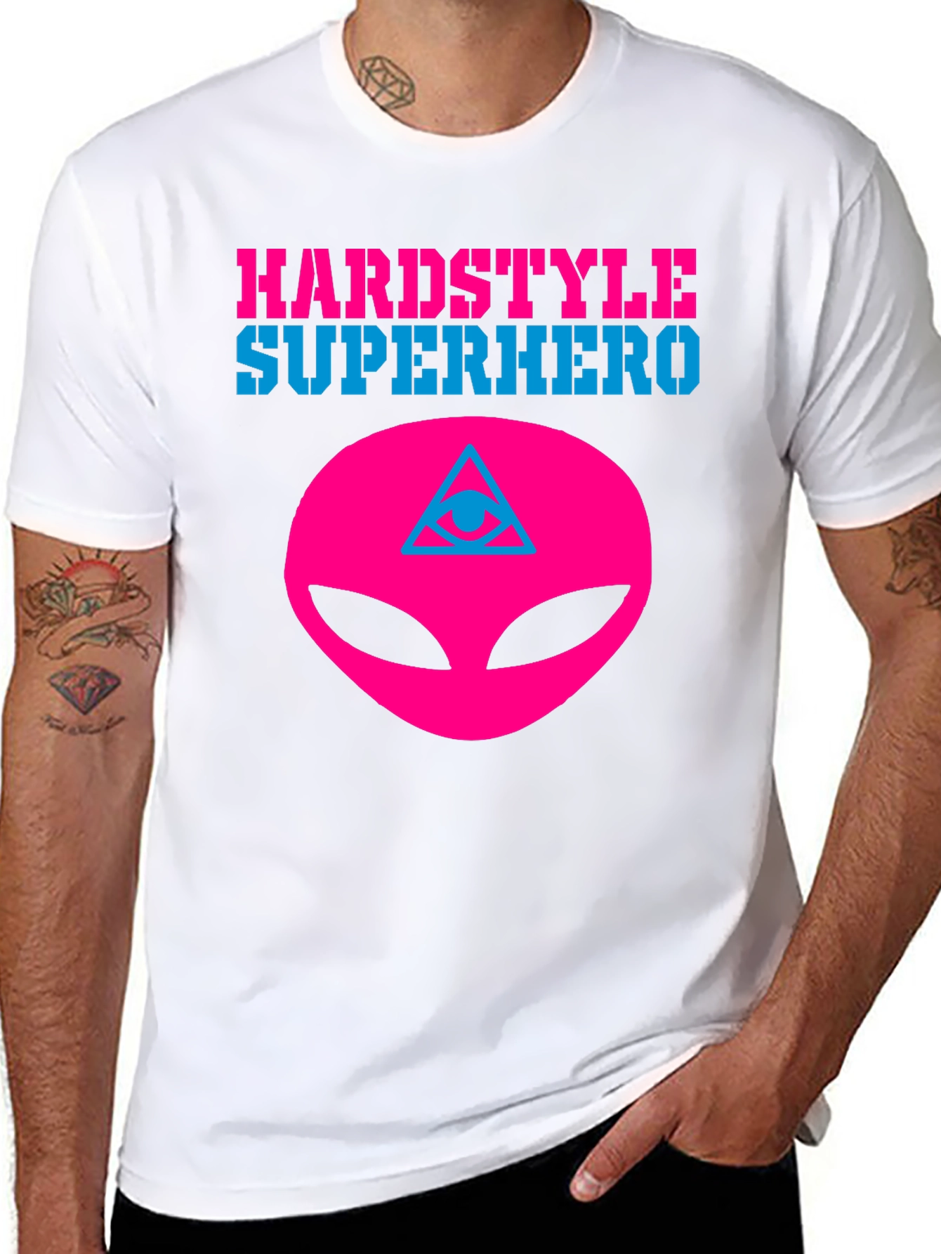 Hardstyle Superhero Alien Graphic Tee