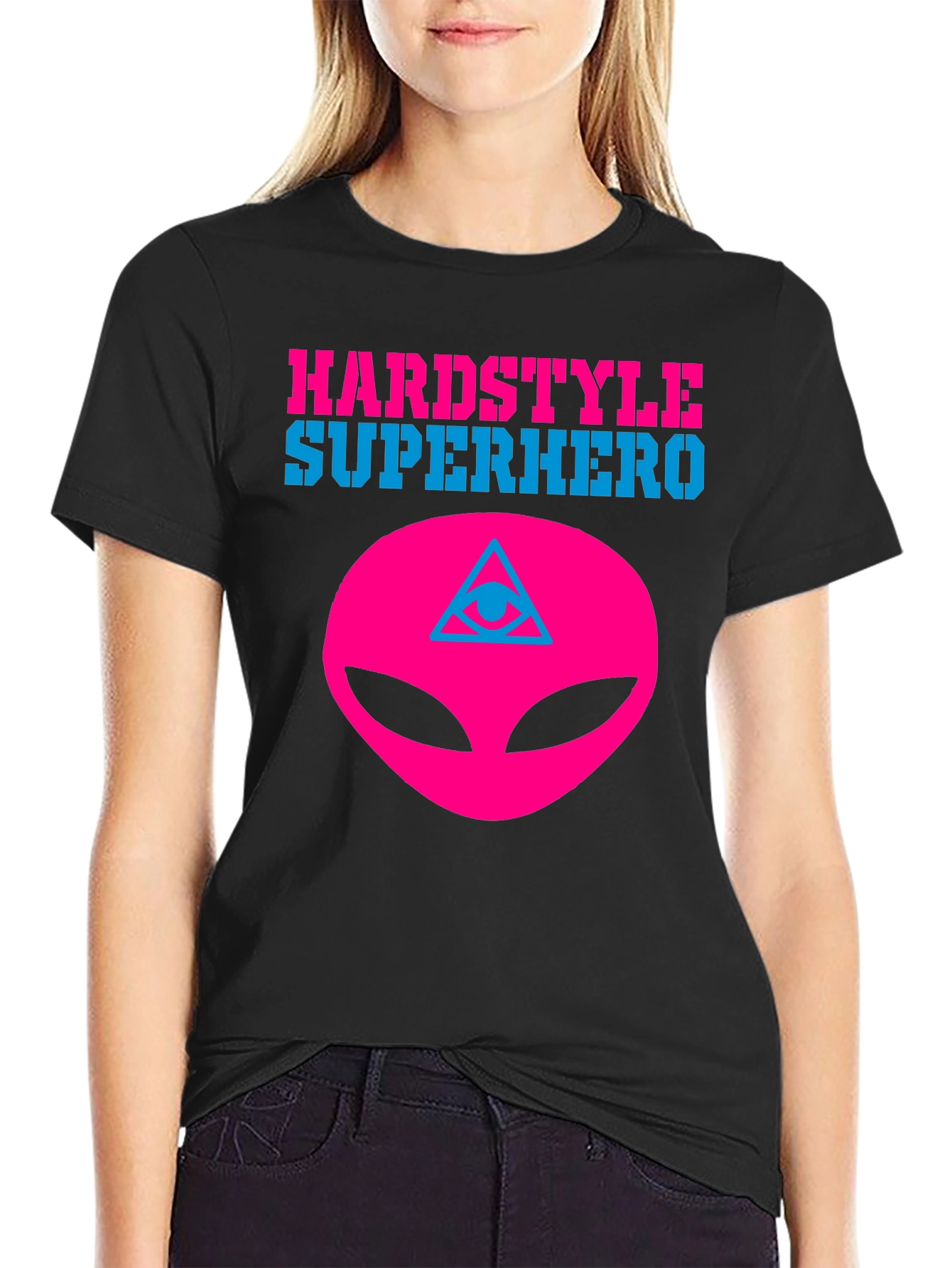 Hardstyle Superhero Alien Graphic Tee