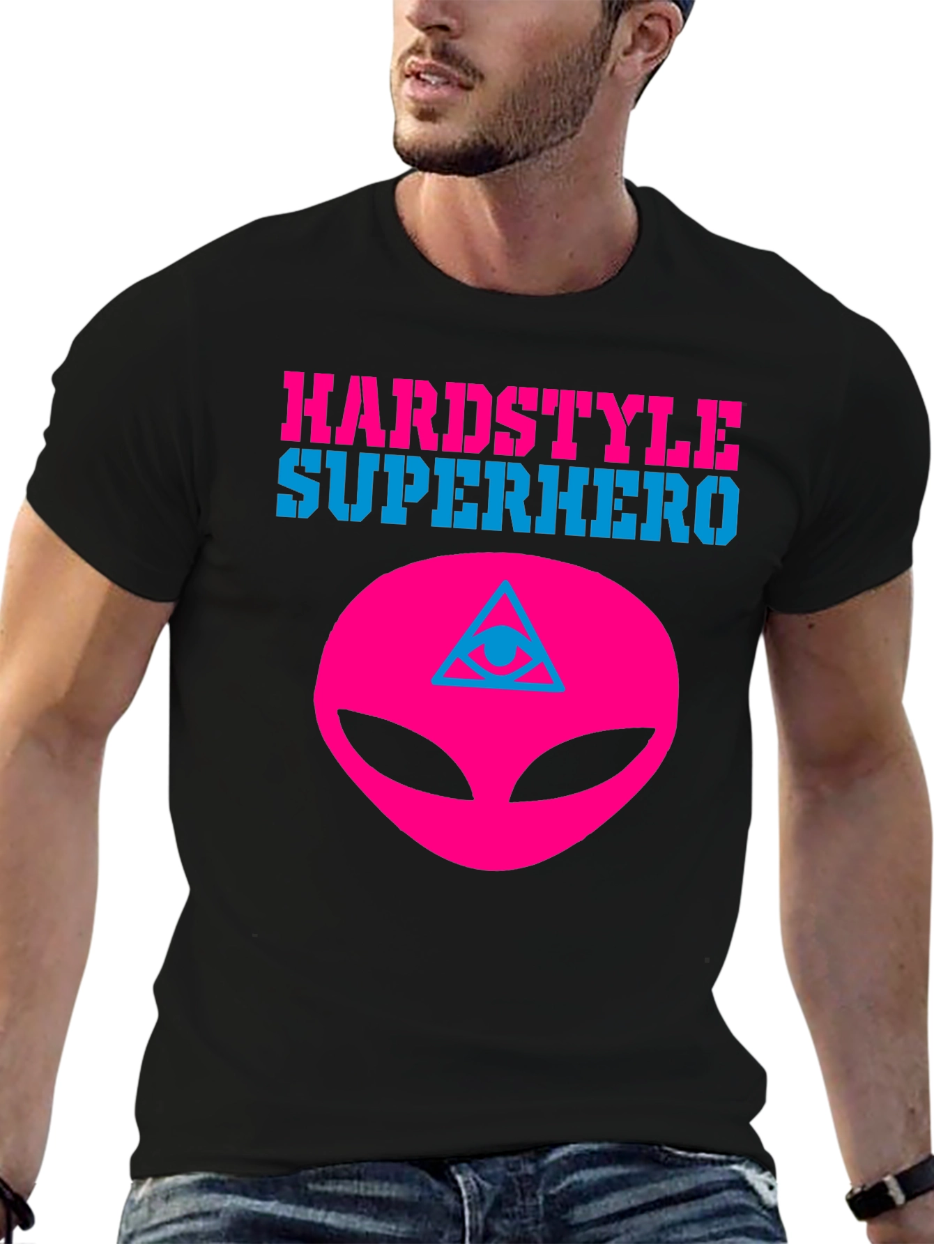 Hardstyle Superhero Alien Graphic Tee