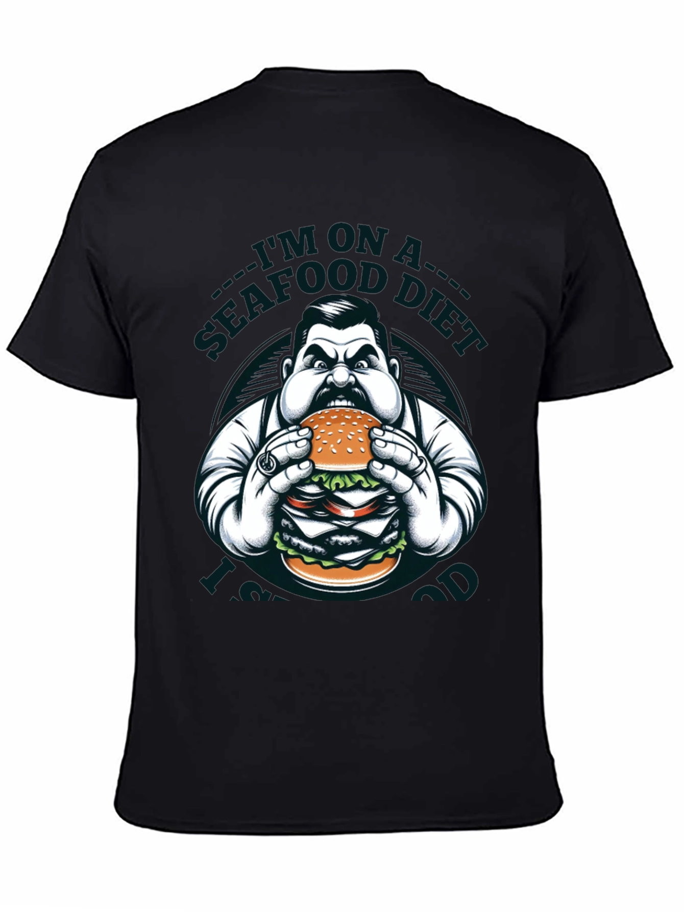 Seafood Diet Funny Graphic Tee