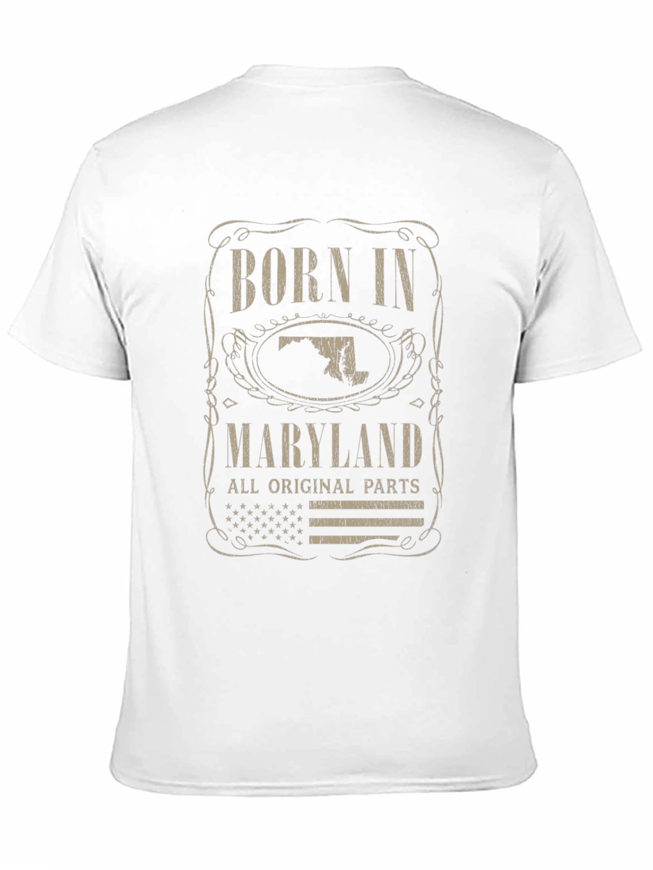 Born In Maryland T-Shirt All Original Parts