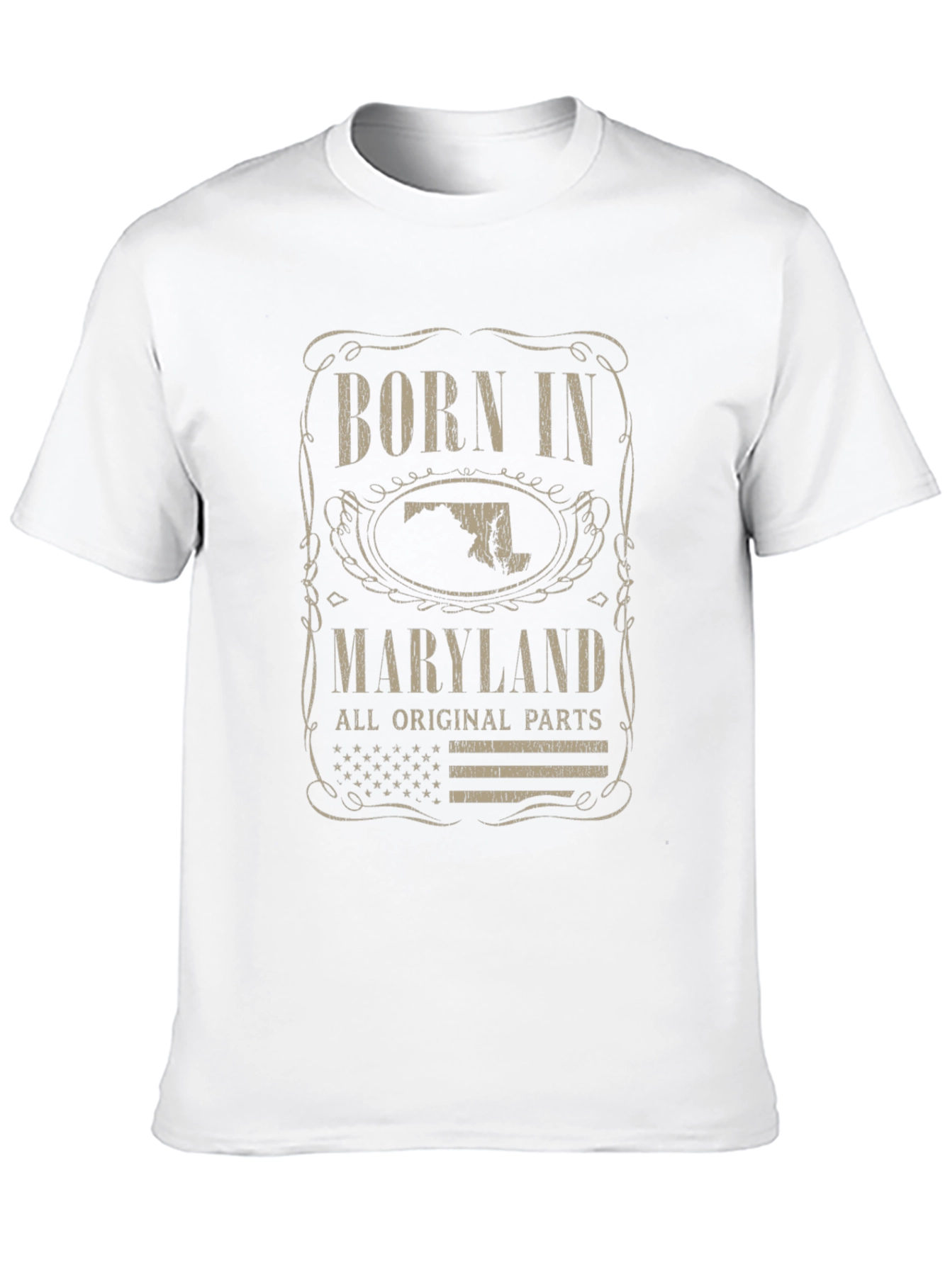 Born In Maryland T-Shirt All Original Parts