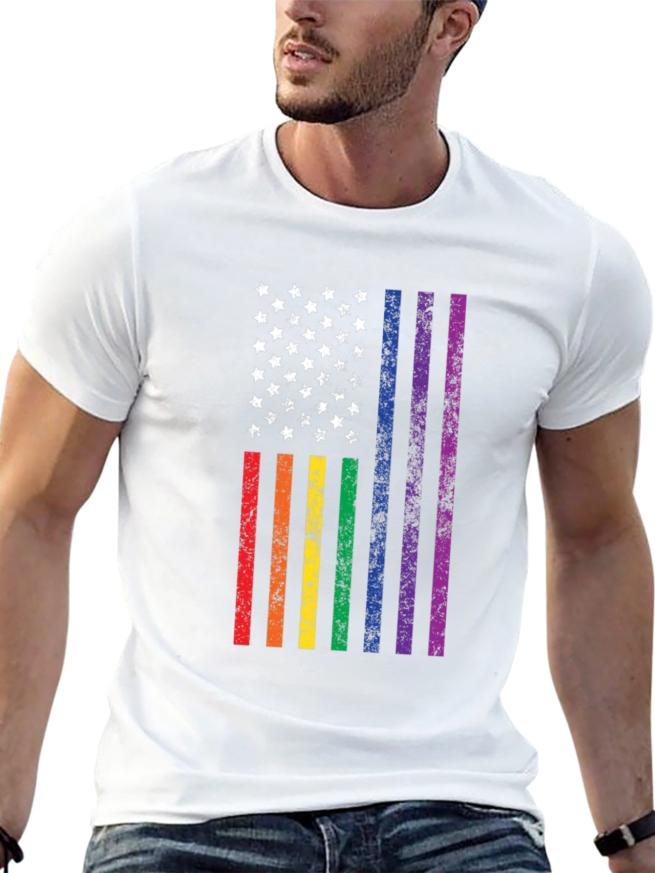 LGBT Pride American Flag T-Shirt