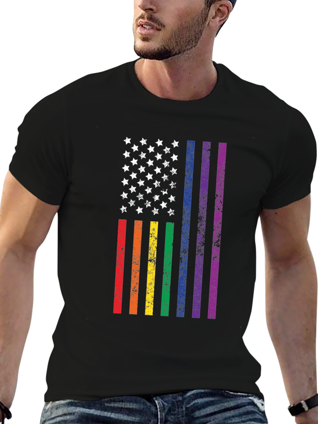 LGBT Pride American Flag T-Shirt