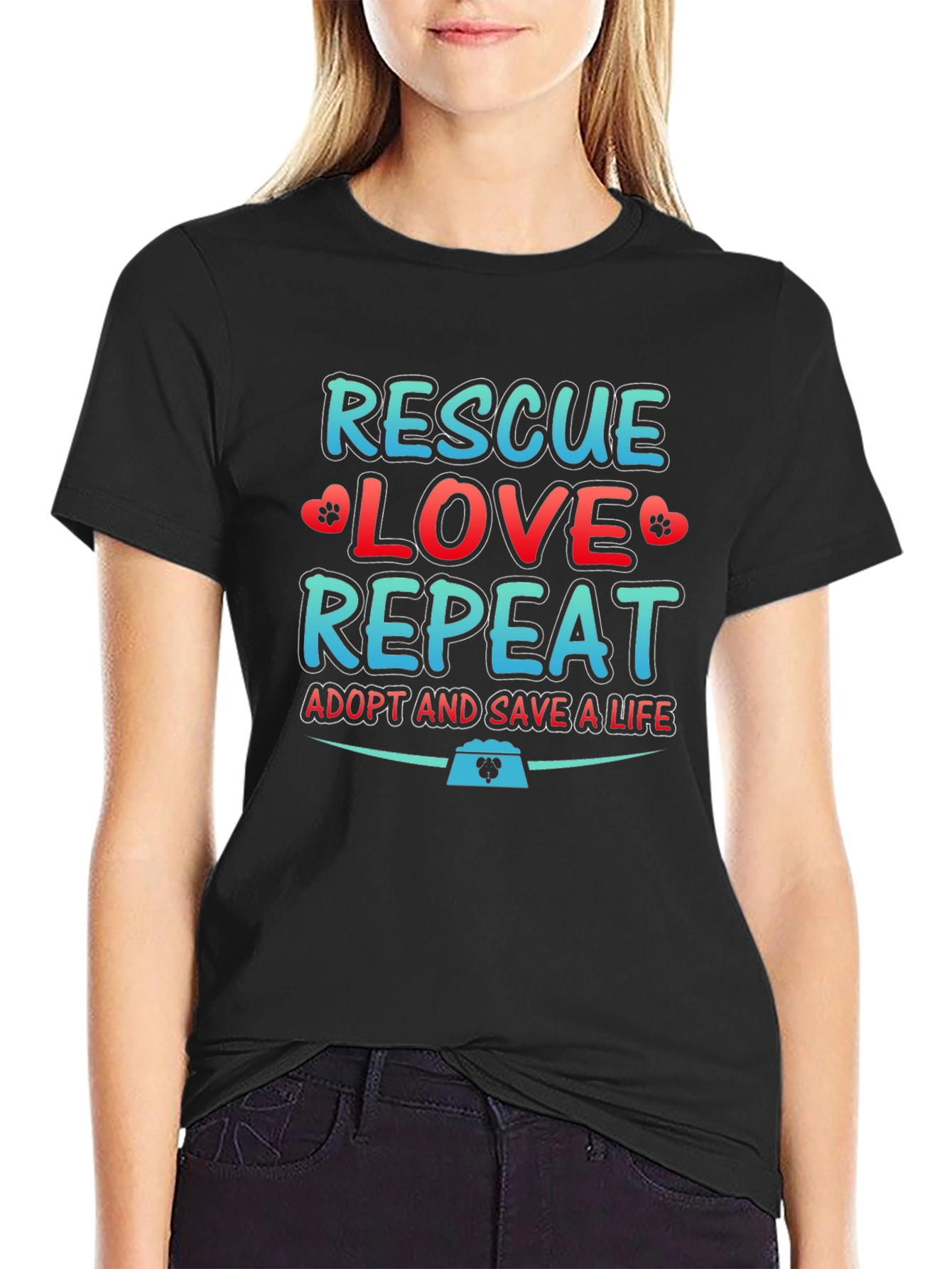 Rescue Love Repeat Graphic T-Shirt