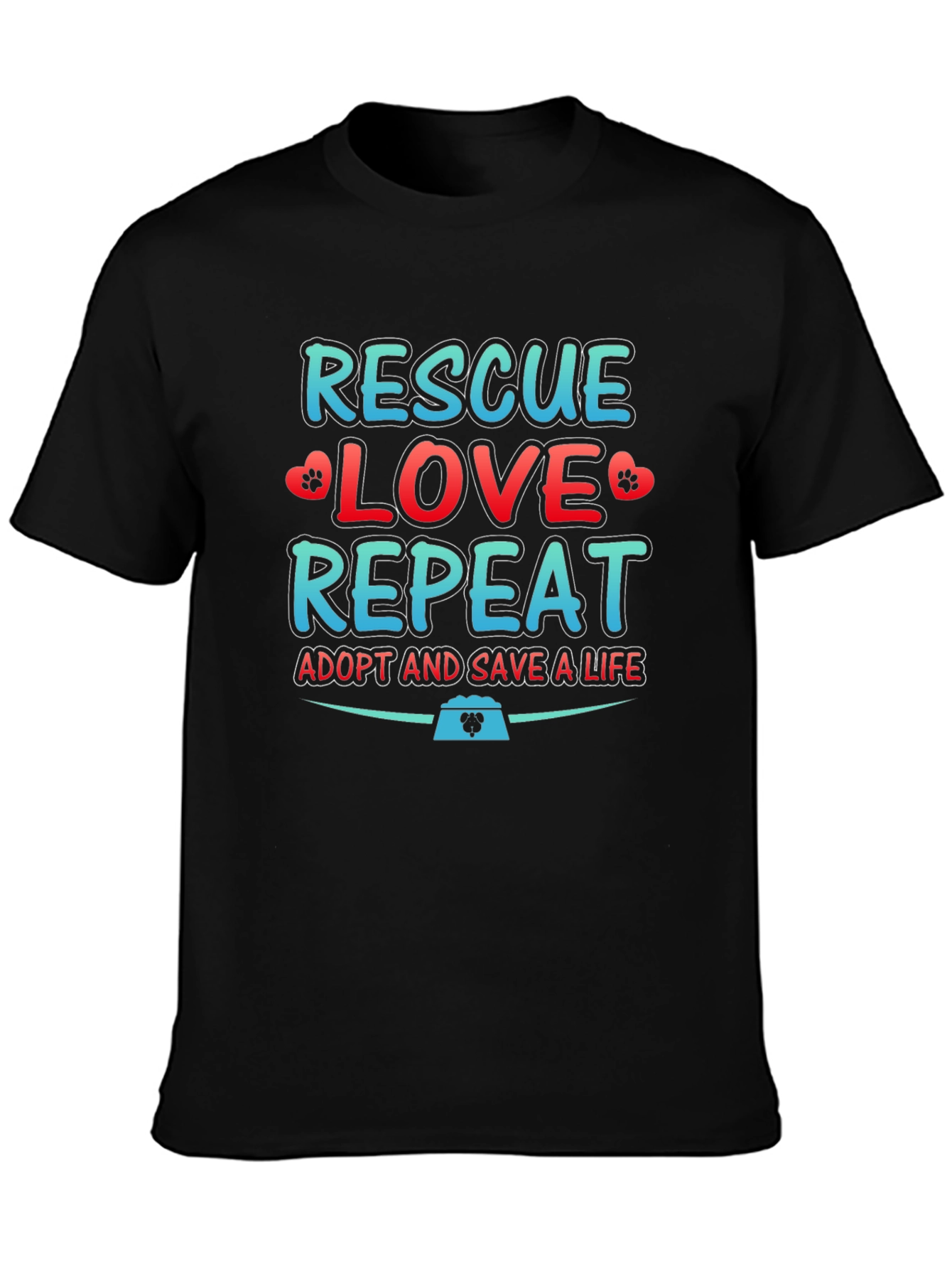 Rescue Love Repeat Graphic T-Shirt