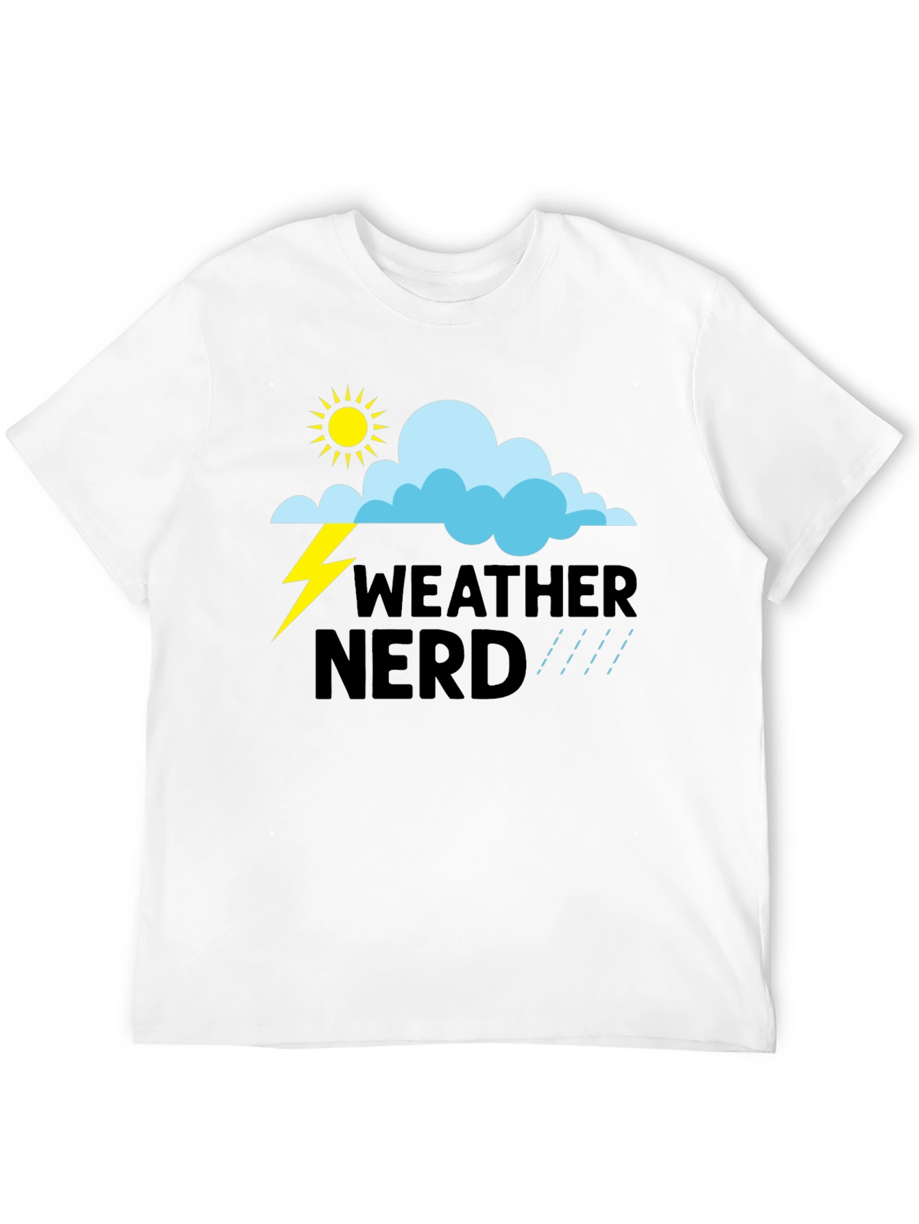 Weather Nerd Graphic T-Shirt - Black Cotton Tee
