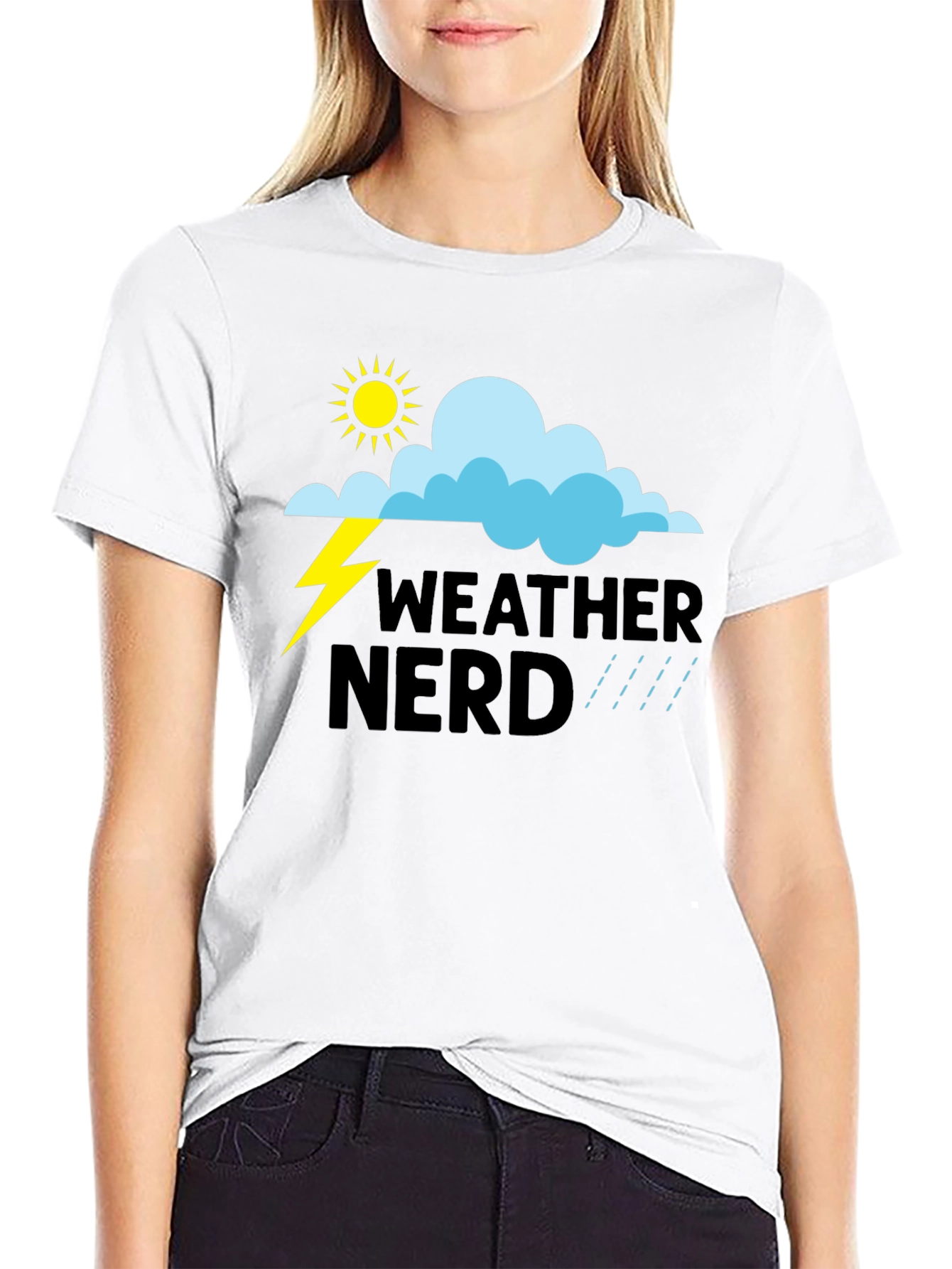 Weather Nerd Graphic T-Shirt - Black Cotton Tee