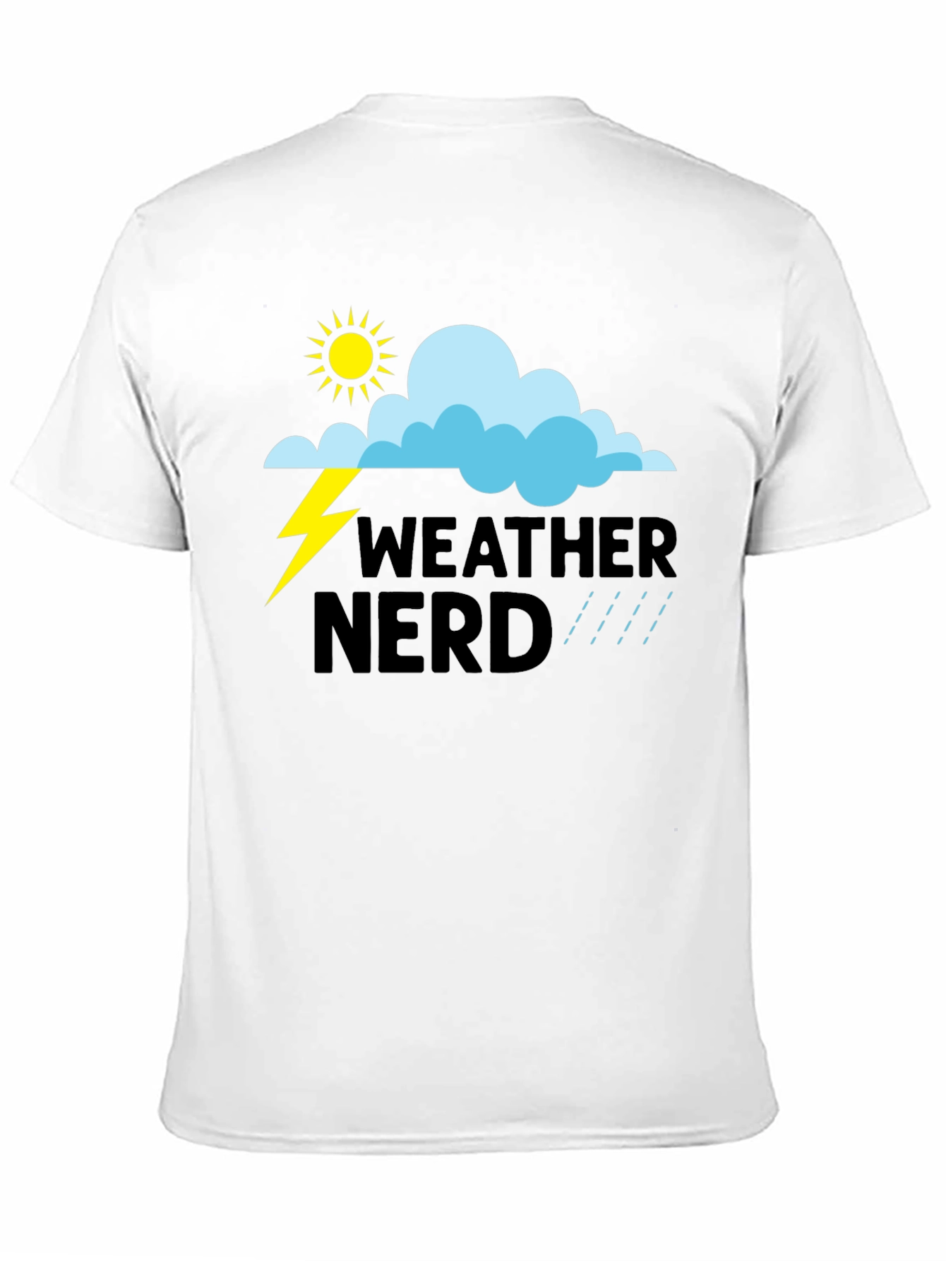 Weather Nerd Graphic T-Shirt - Black Cotton Tee