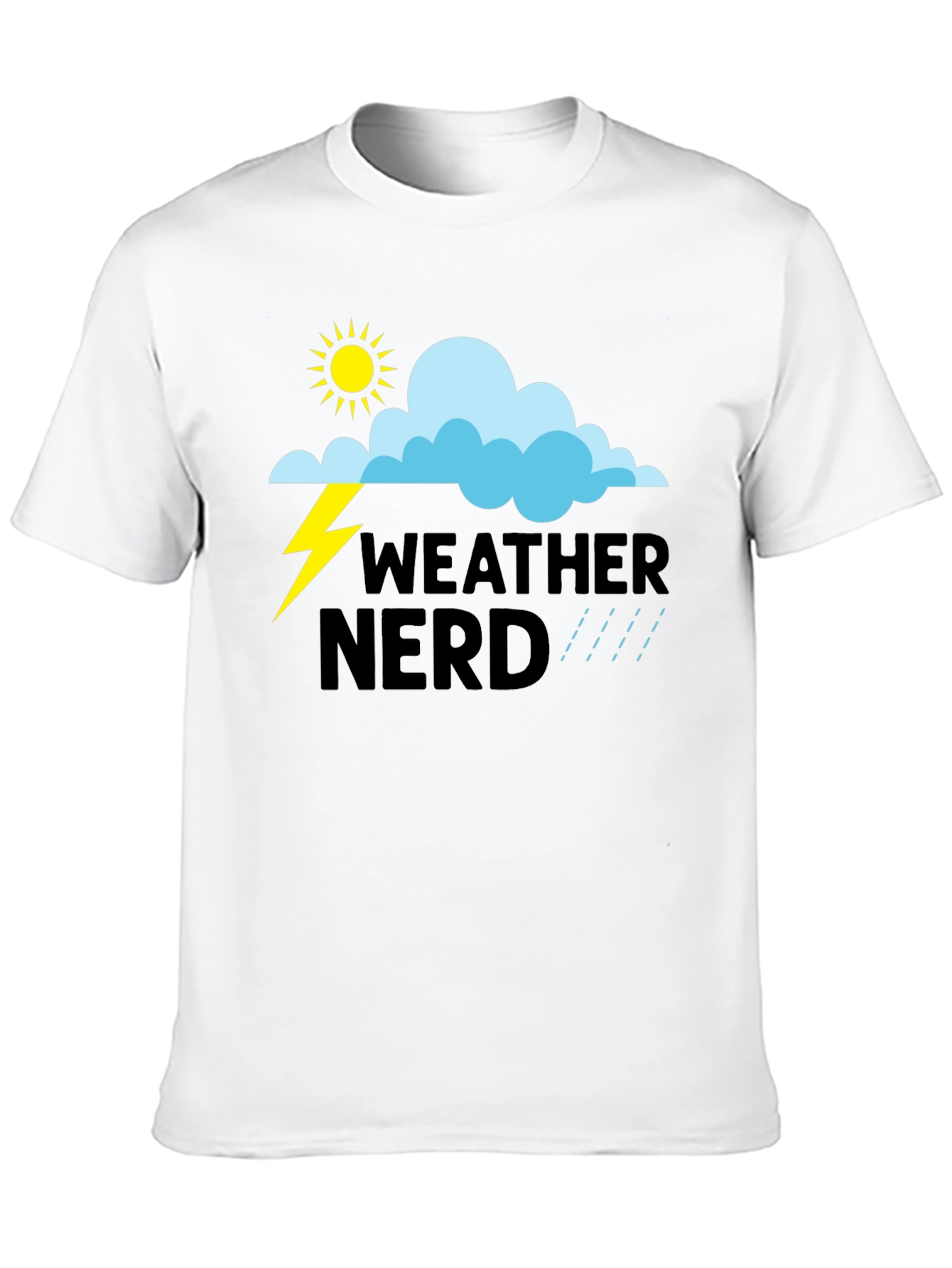 Weather Nerd Graphic T-Shirt - Black Cotton Tee