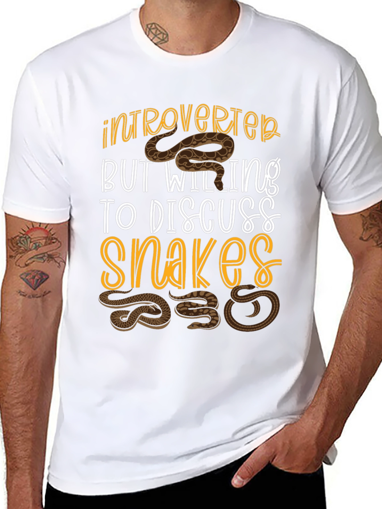 Introverted Snake Lover T-Shirt - Funny Reptile Tee