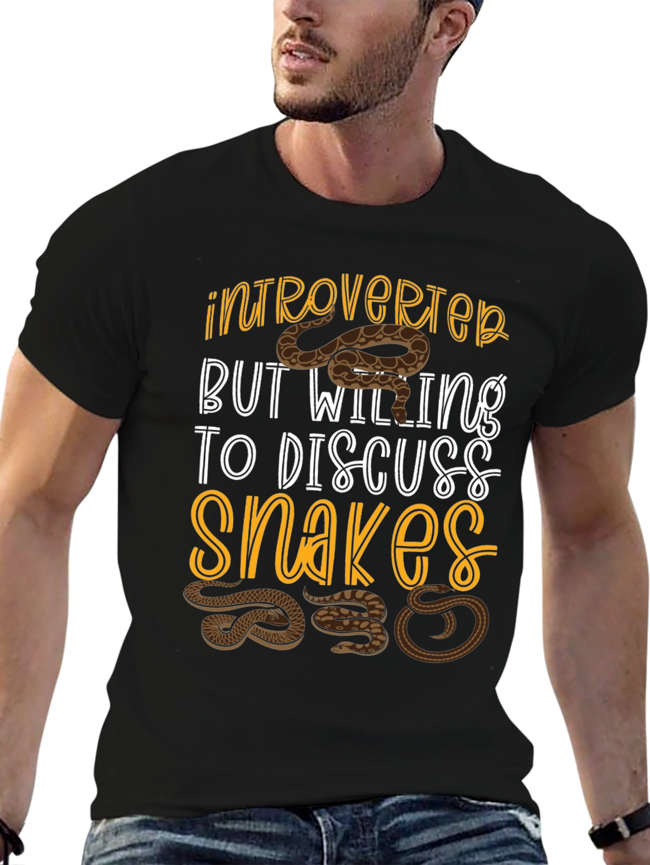 Introverted Snake Lover T-Shirt - Funny Reptile Tee