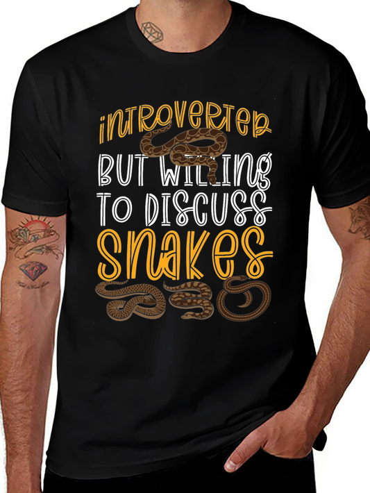 Introverted Snake Lover T-Shirt - Funny Reptile Tee