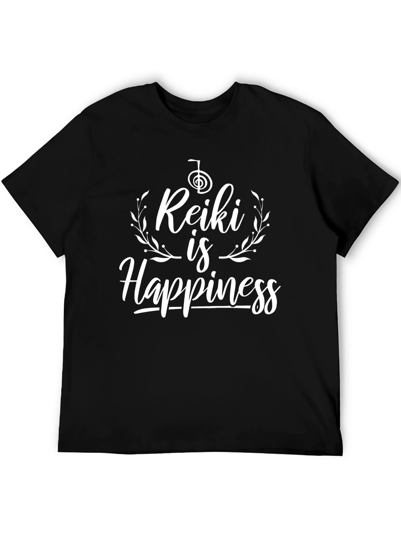 Reiki Is Happiness Black T-Shirt