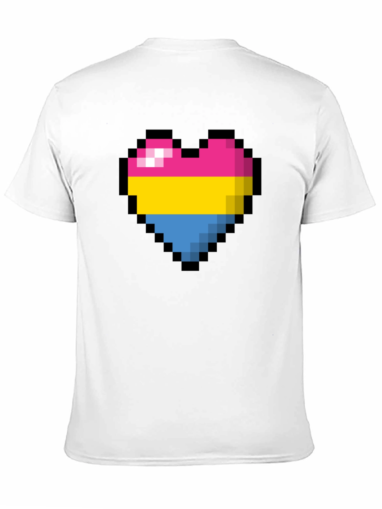 Pansexual Pride Pixel Heart T-Shirt