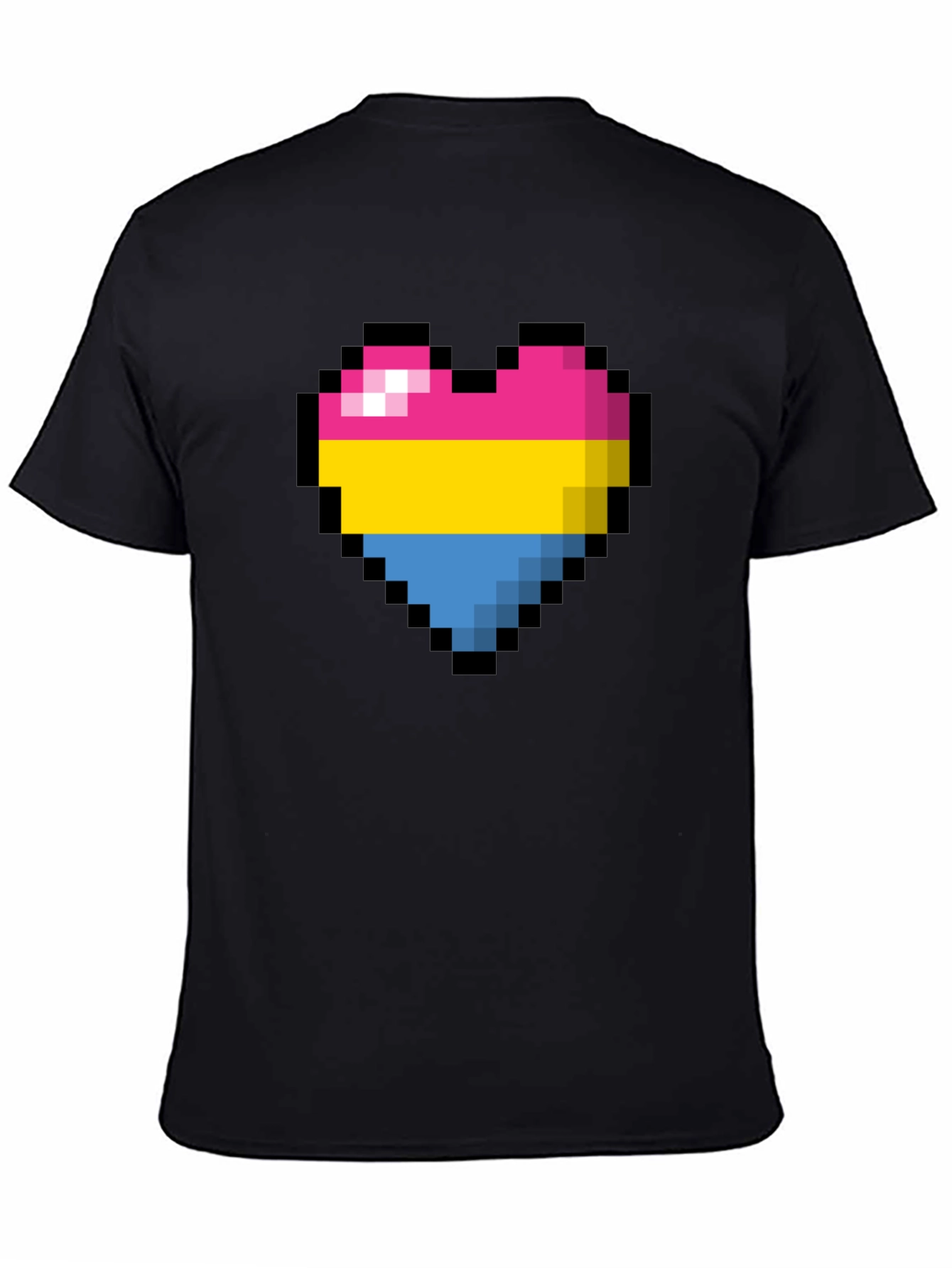 Pansexual Pride Pixel Heart T-Shirt