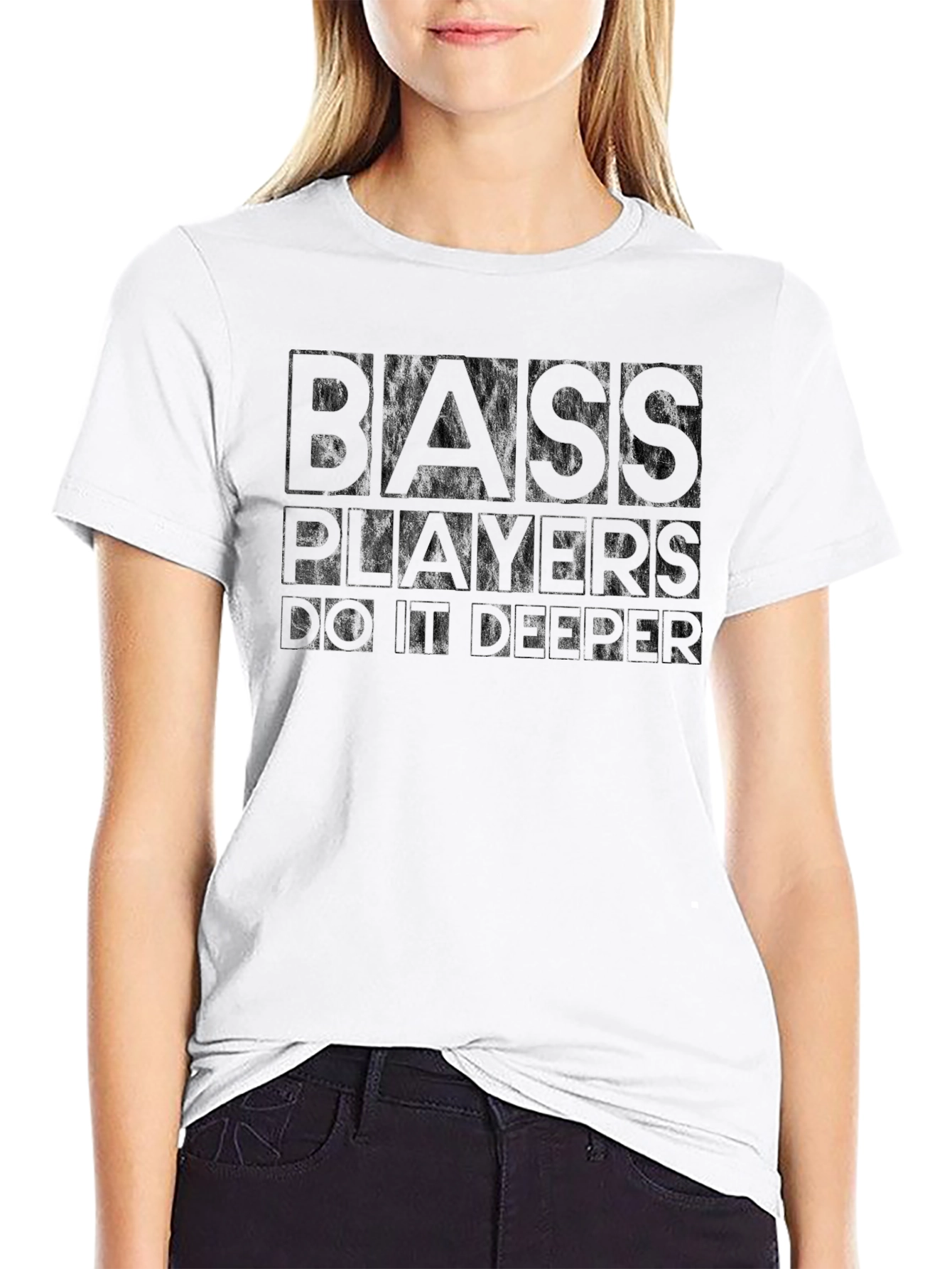 Bass Players Do It Deeper T-Shirt - Black