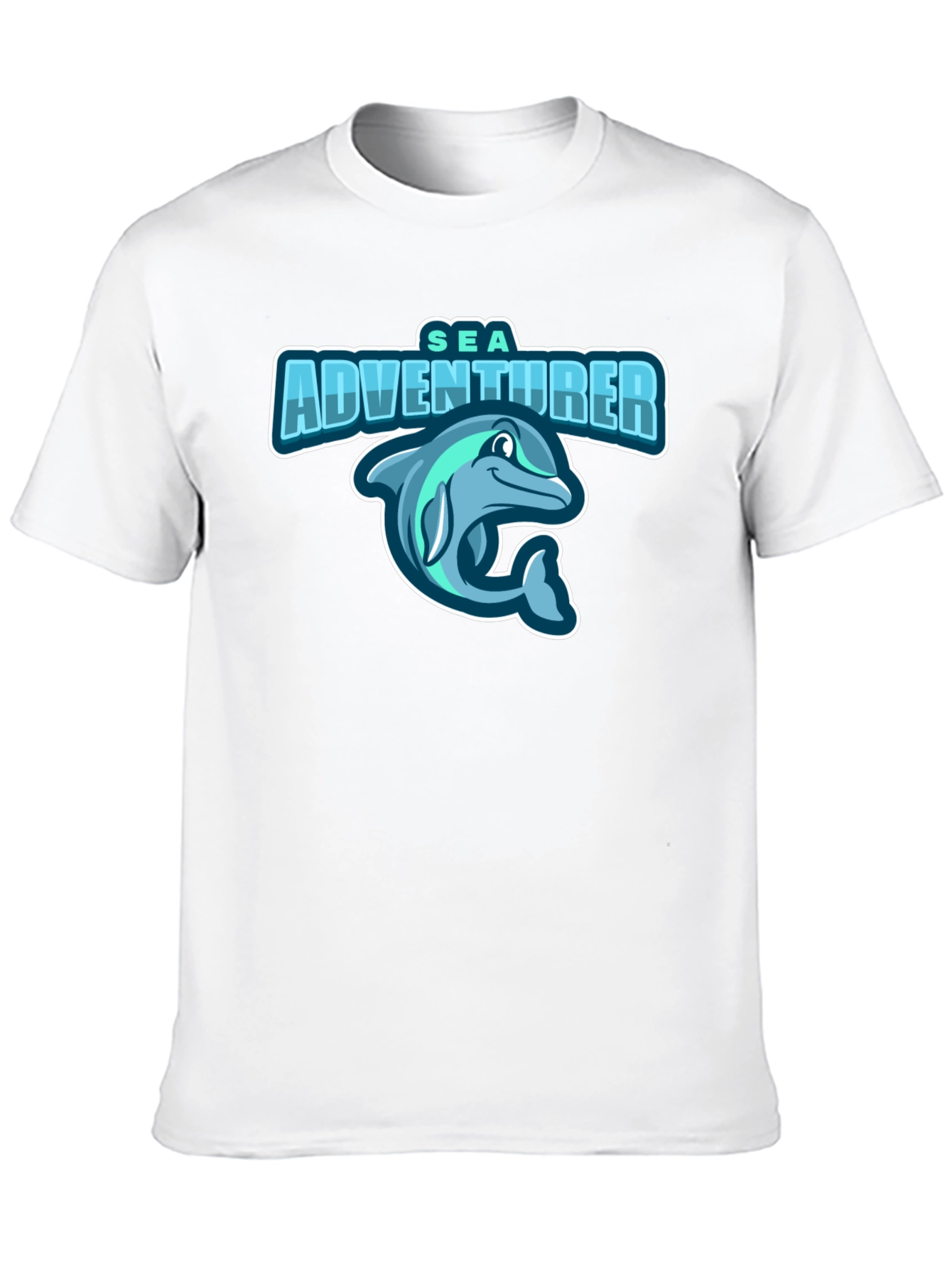Sea Adventurer Black T-Shirt - Dolphin Graphic Tee