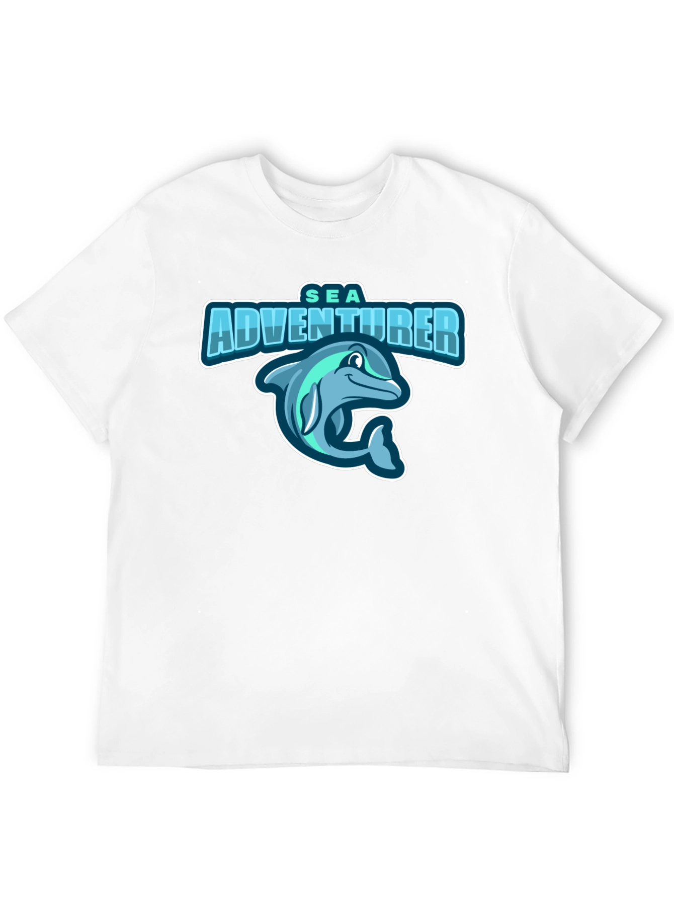 Sea Adventurer Black T-Shirt - Dolphin Graphic Tee