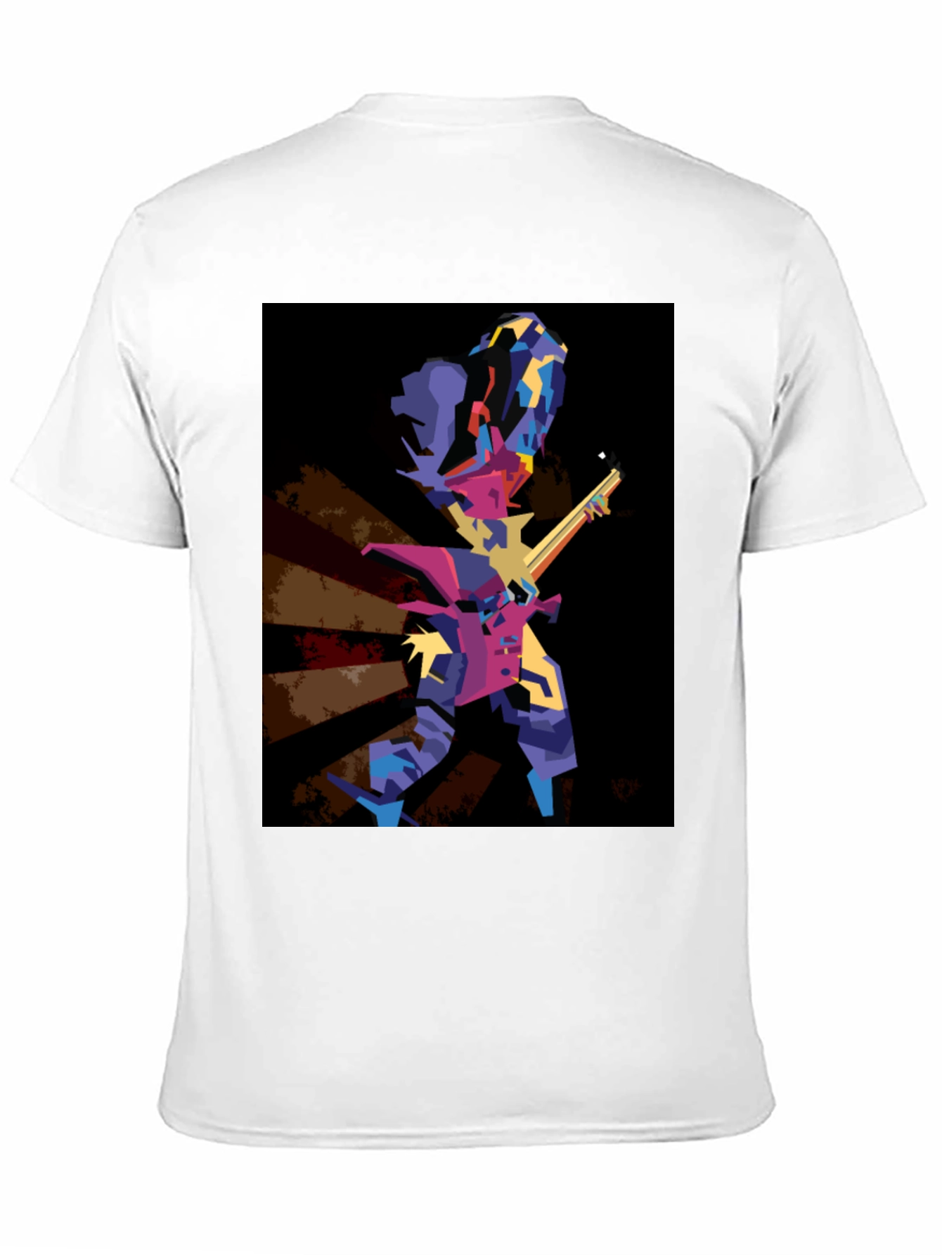 Abstract Guitar Player Graphic T-Shirt
