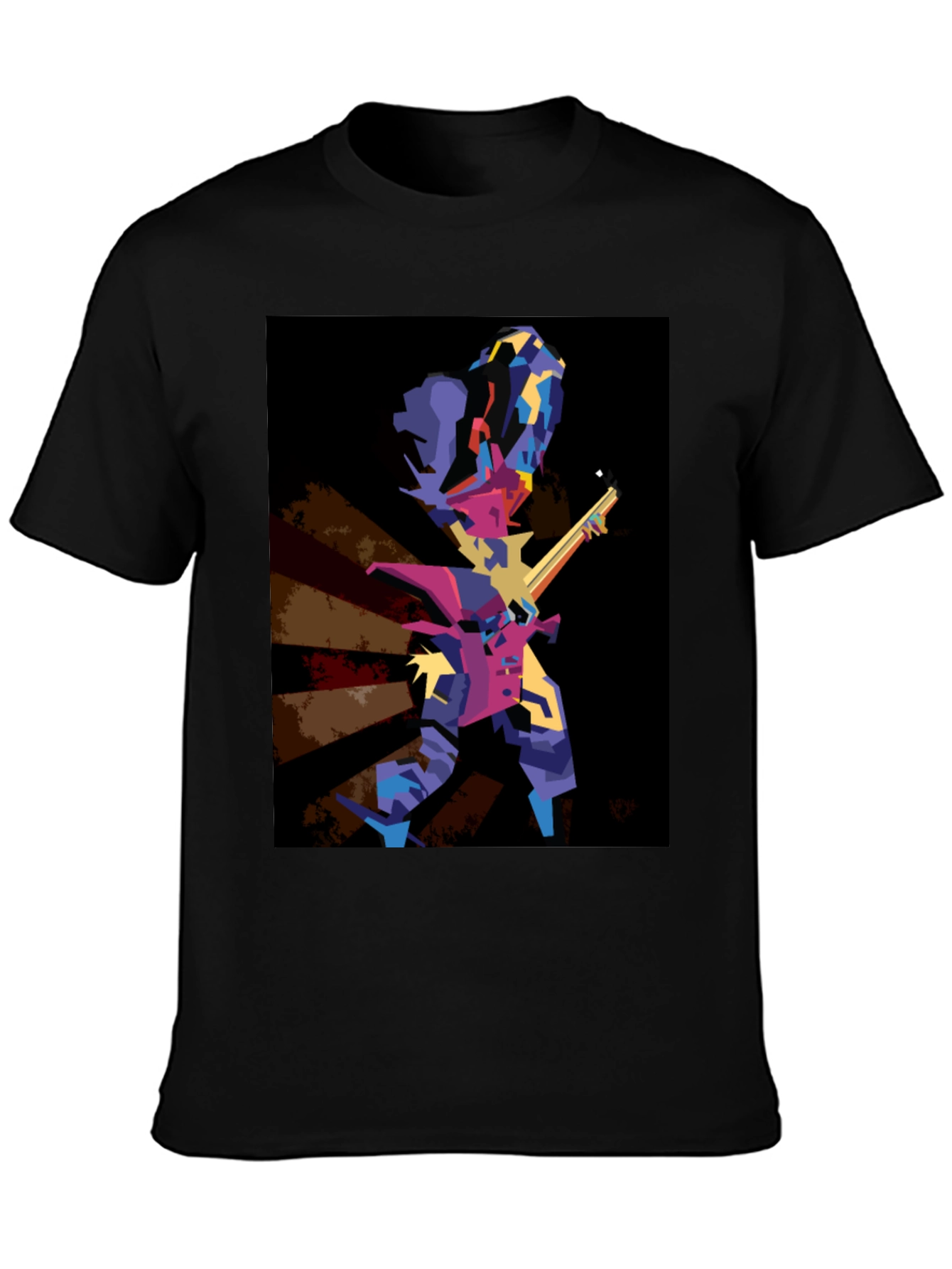 Abstract Guitar Player Graphic T-Shirt