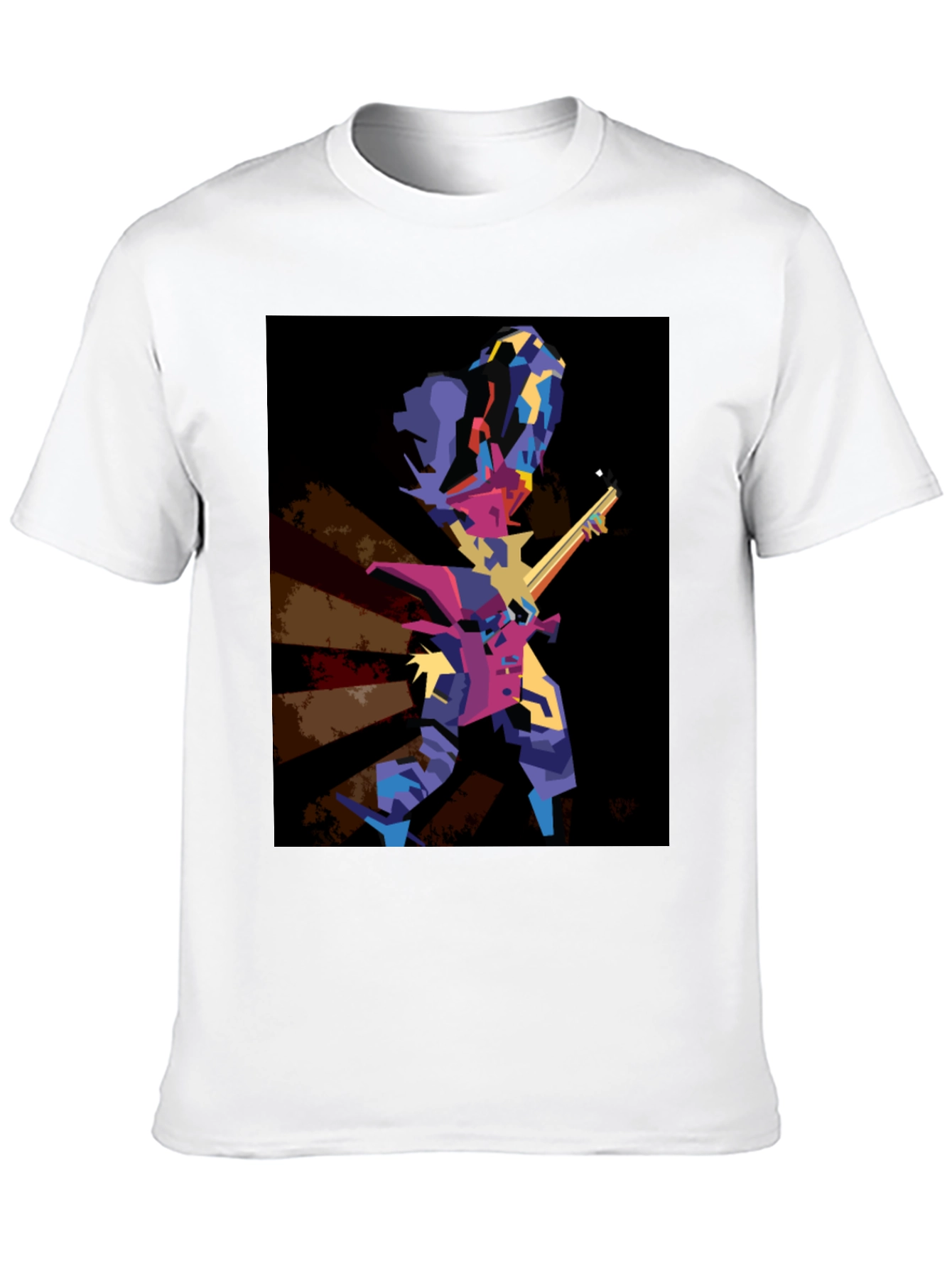 Abstract Guitar Player Graphic T-Shirt