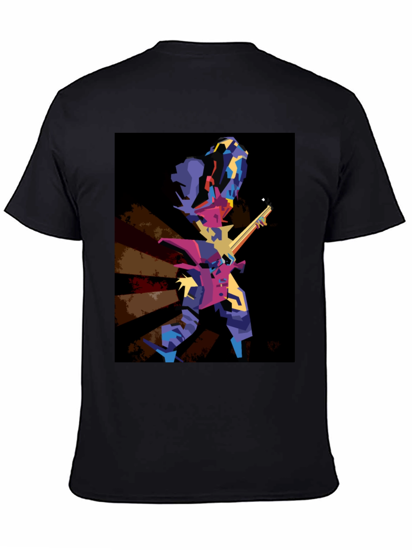 Abstract Guitar Player Graphic T-Shirt