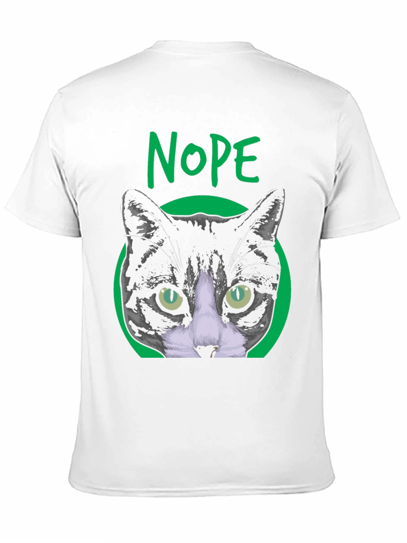 Nope Cat Graphic T-Shirt - Unisex Crew Neck
