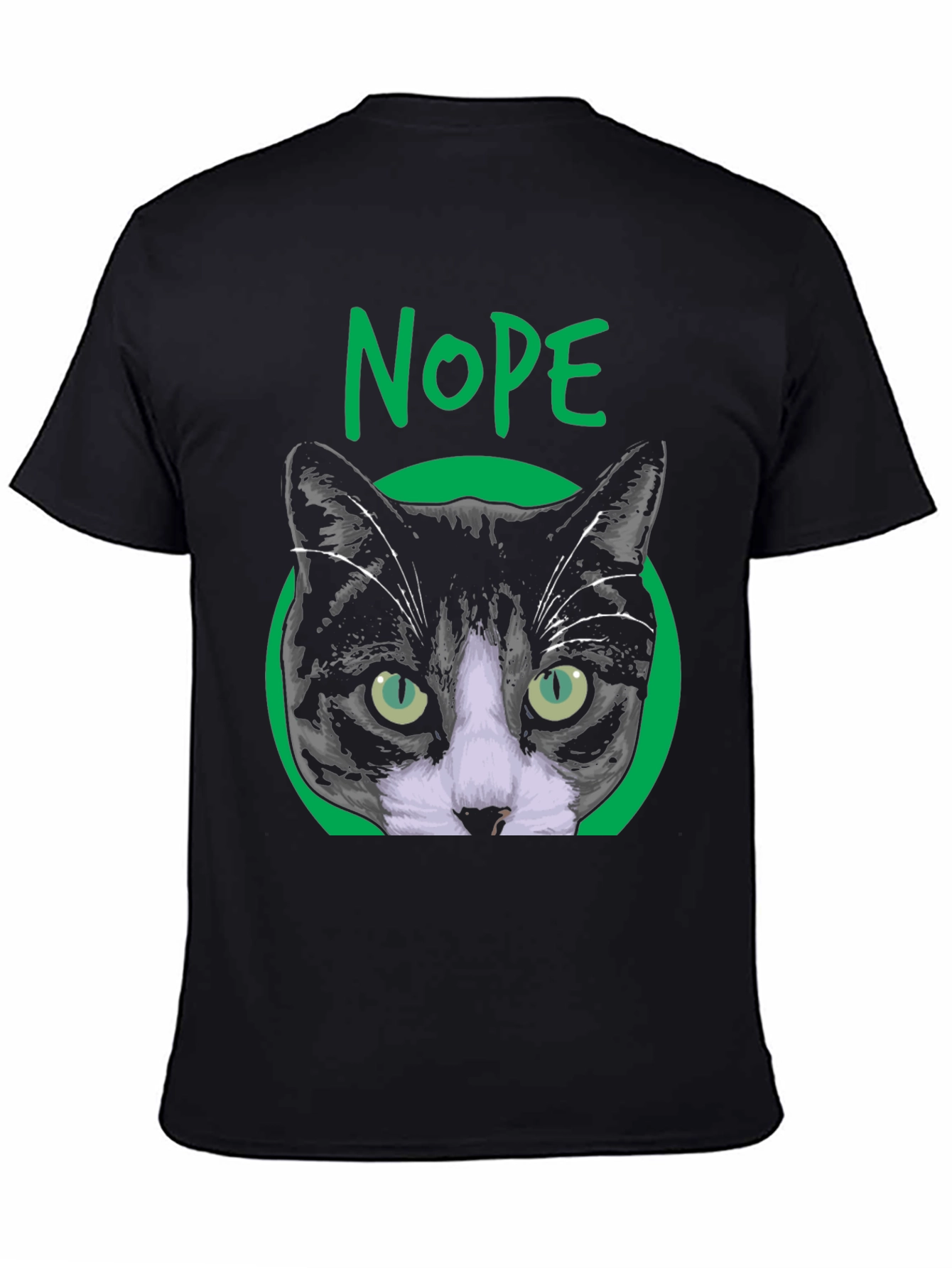 Nope Cat Graphic T-Shirt - Unisex Crew Neck