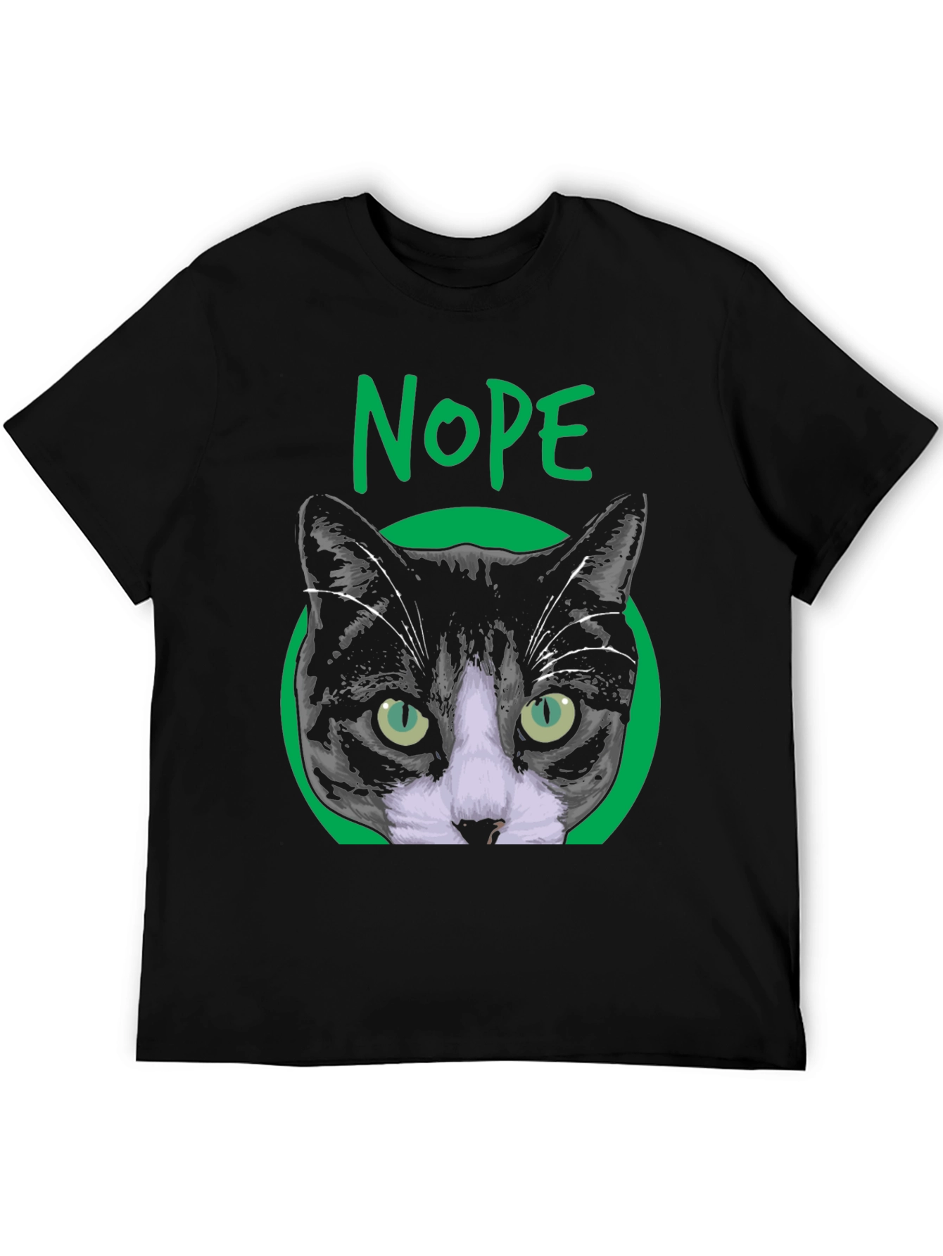 Nope Cat Graphic T-Shirt - Unisex Crew Neck
