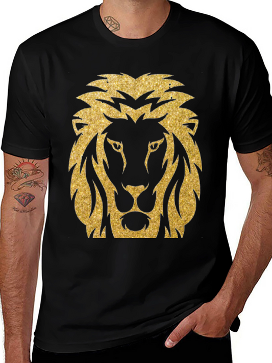 Golden Lion Graphic Tee - Mens Black T-Shirt