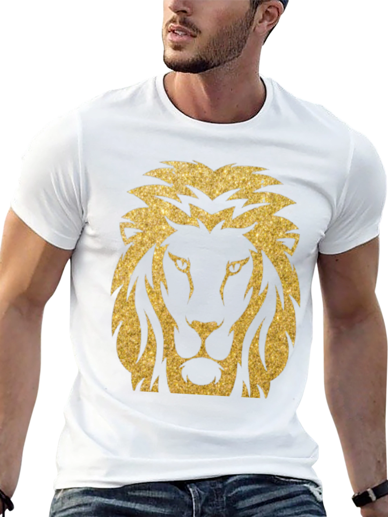 Golden Lion Graphic Tee - Mens Black T-Shirt