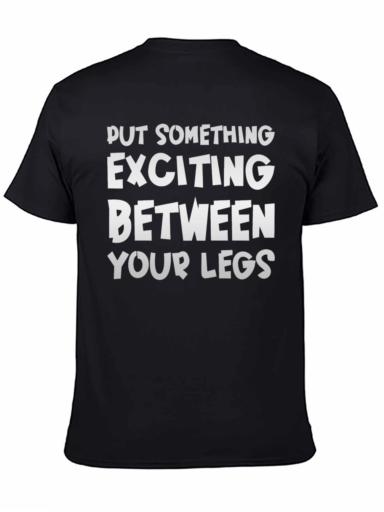 Exciting Legs Graphic Tee - Black Cotton T-Shirt