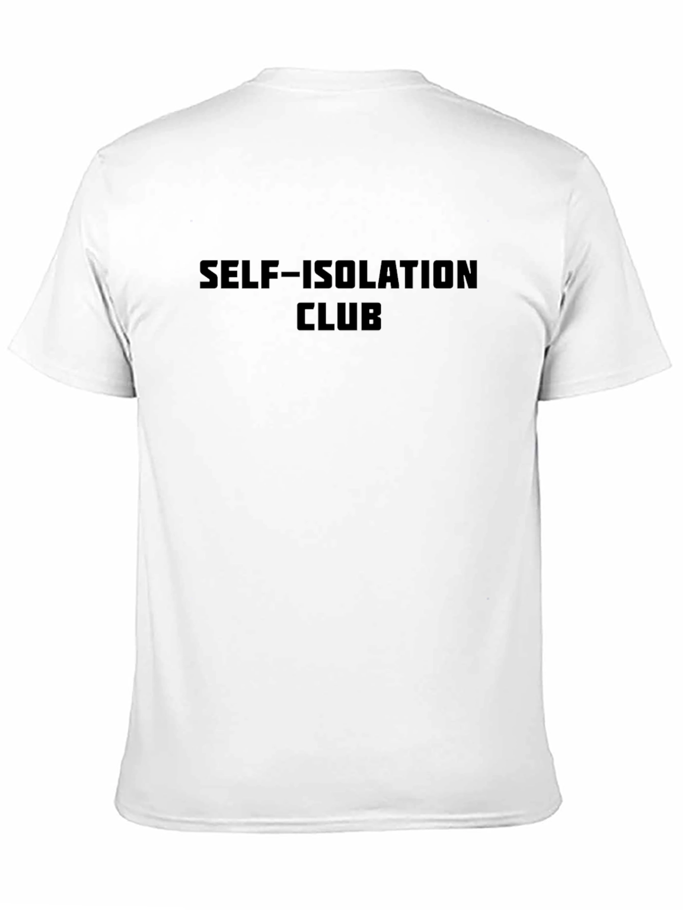 Self-Isolation Club T-Shirt - Black Crew Neck
