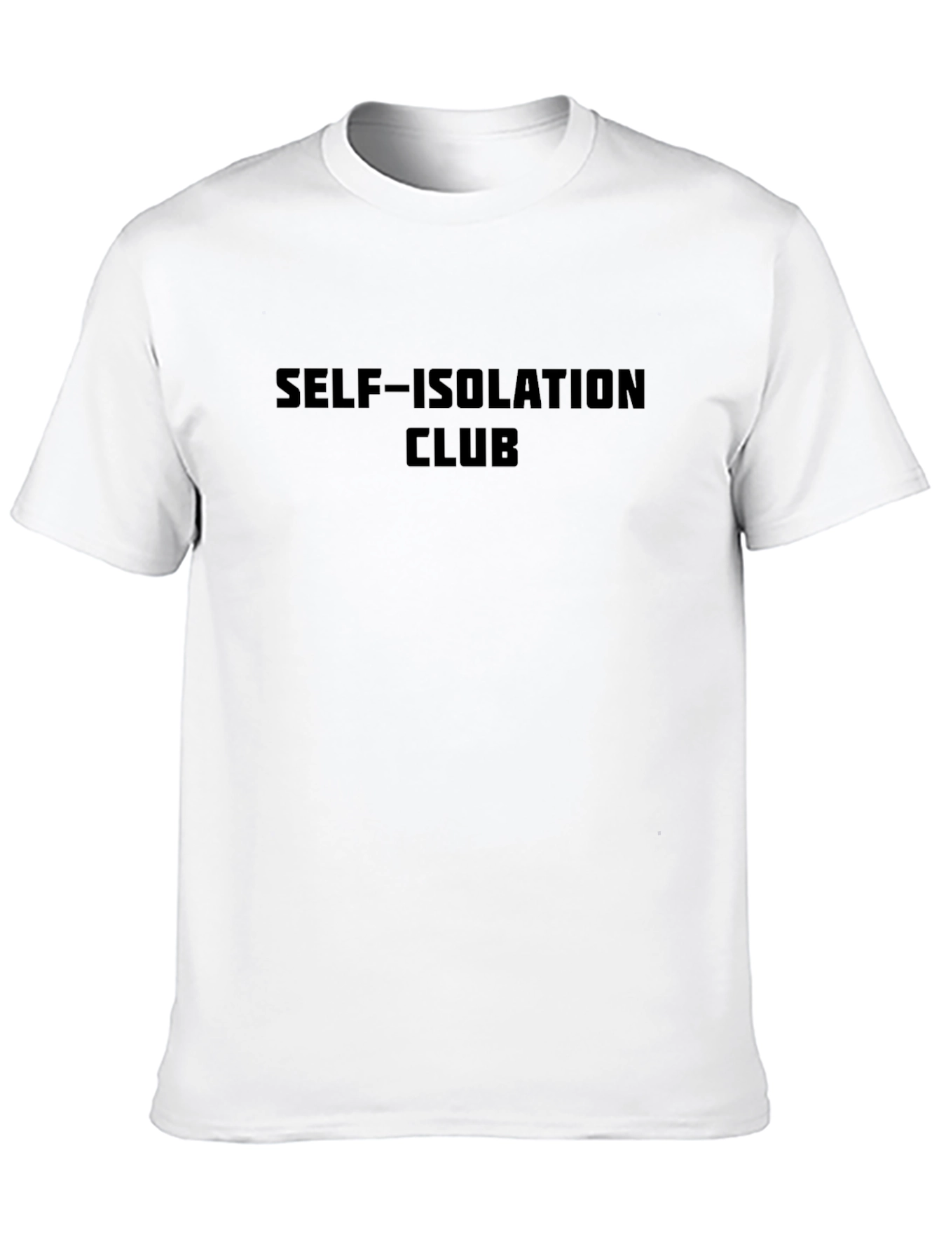 Self-Isolation Club T-Shirt - Black Crew Neck