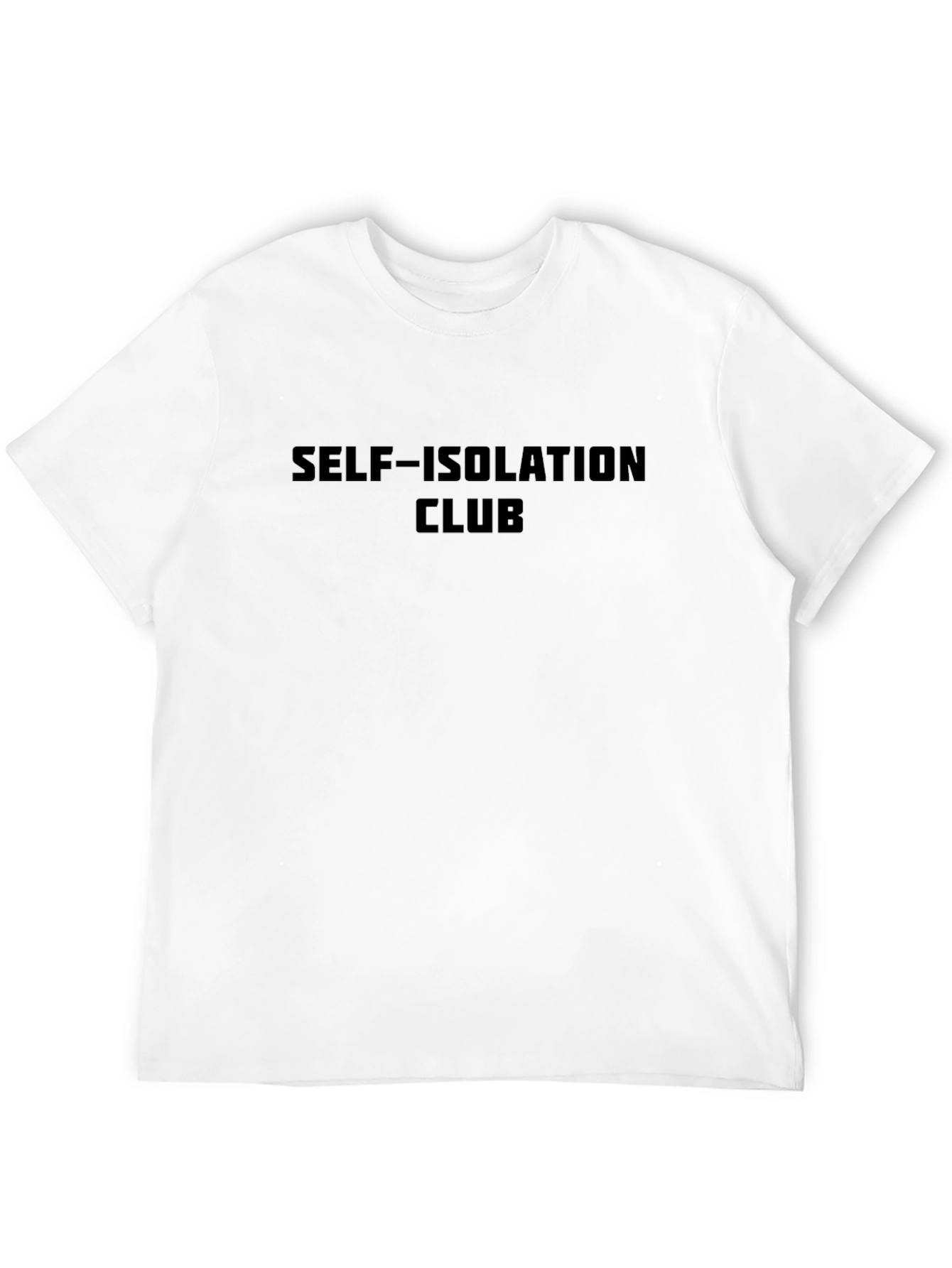 Self-Isolation Club T-Shirt - Black Crew Neck