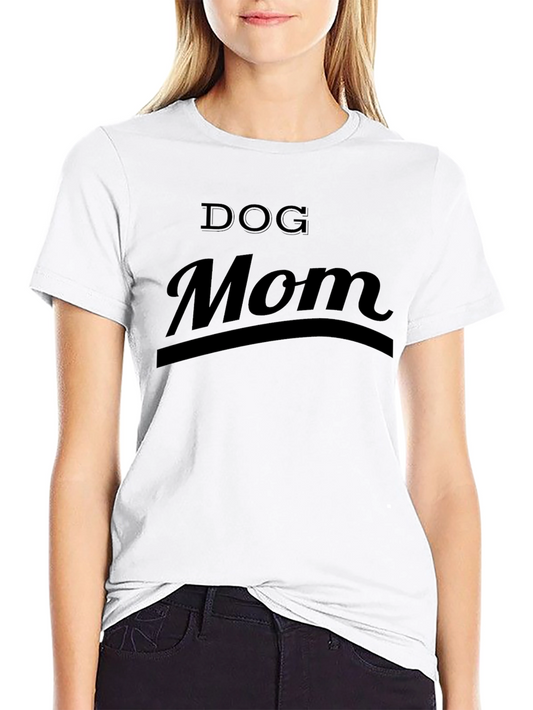 Dog Mom Graphic Tee - Black