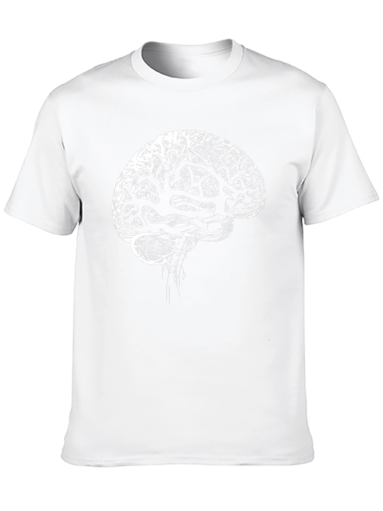 Brain Graphic Tee - Black Cotton T-Shirt