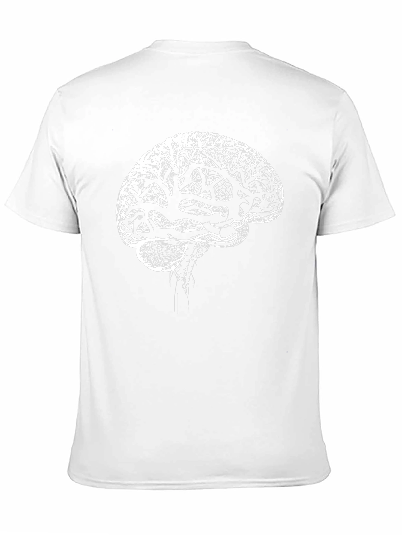 Brain Graphic Tee - Black Cotton T-Shirt