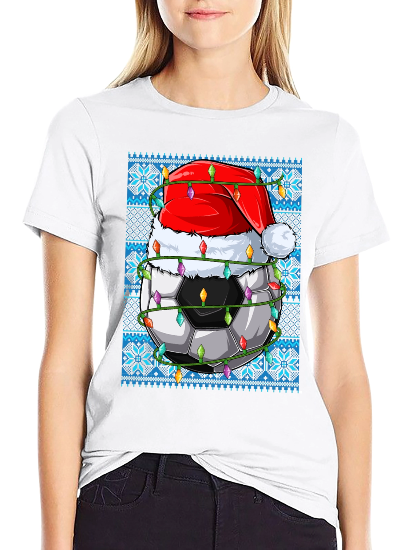 Festive Soccer Christmas T-Shirt