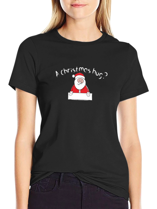 Christmas Hug Santa Graphic T-Shirt