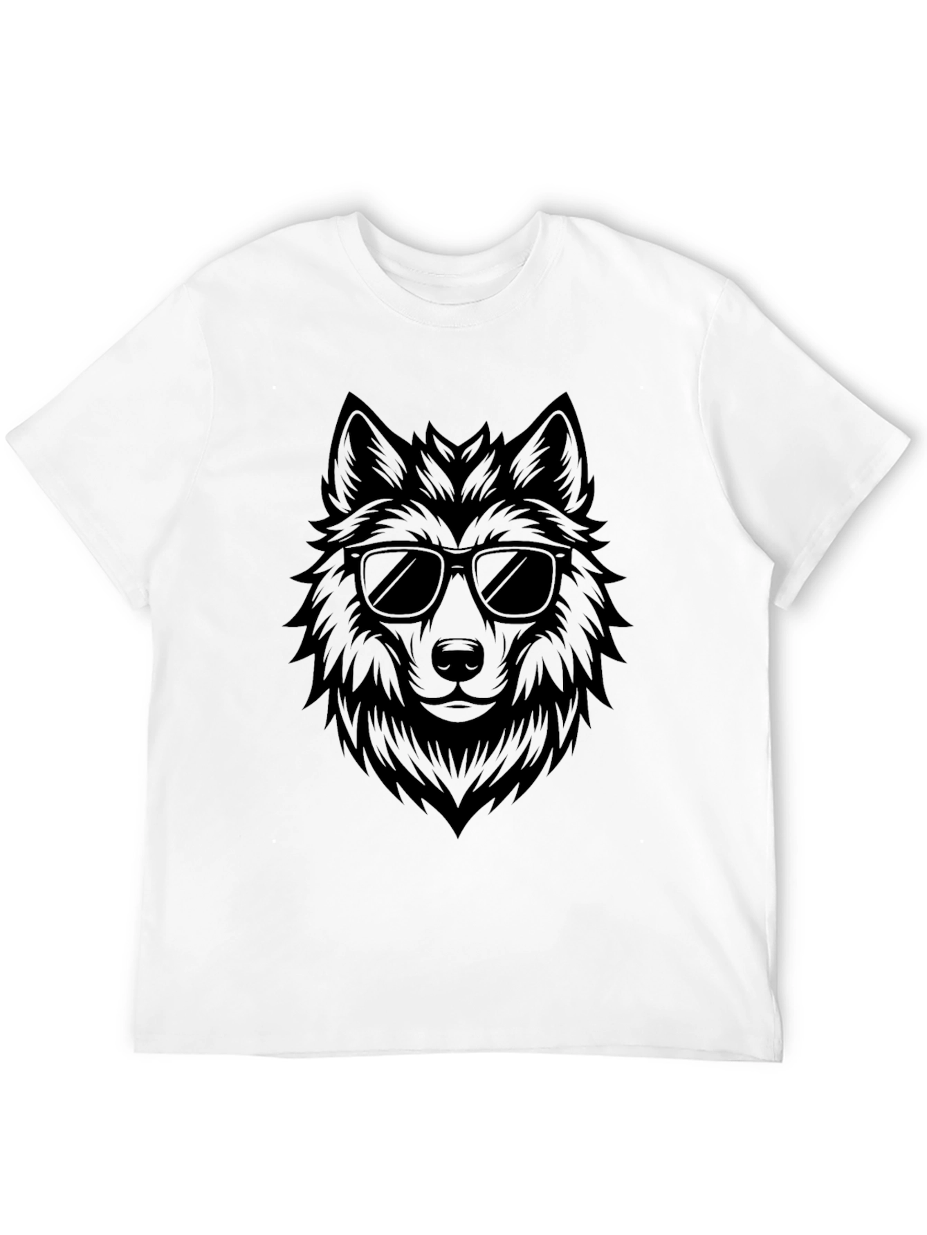 Cool Wolf Graphic T-Shirt - Black