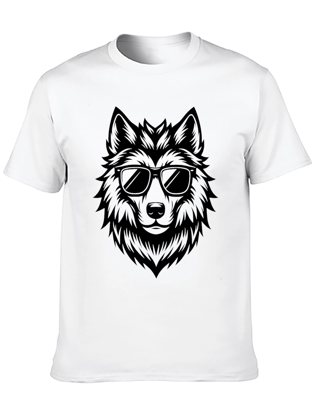 Cool Wolf Graphic T-Shirt - Black