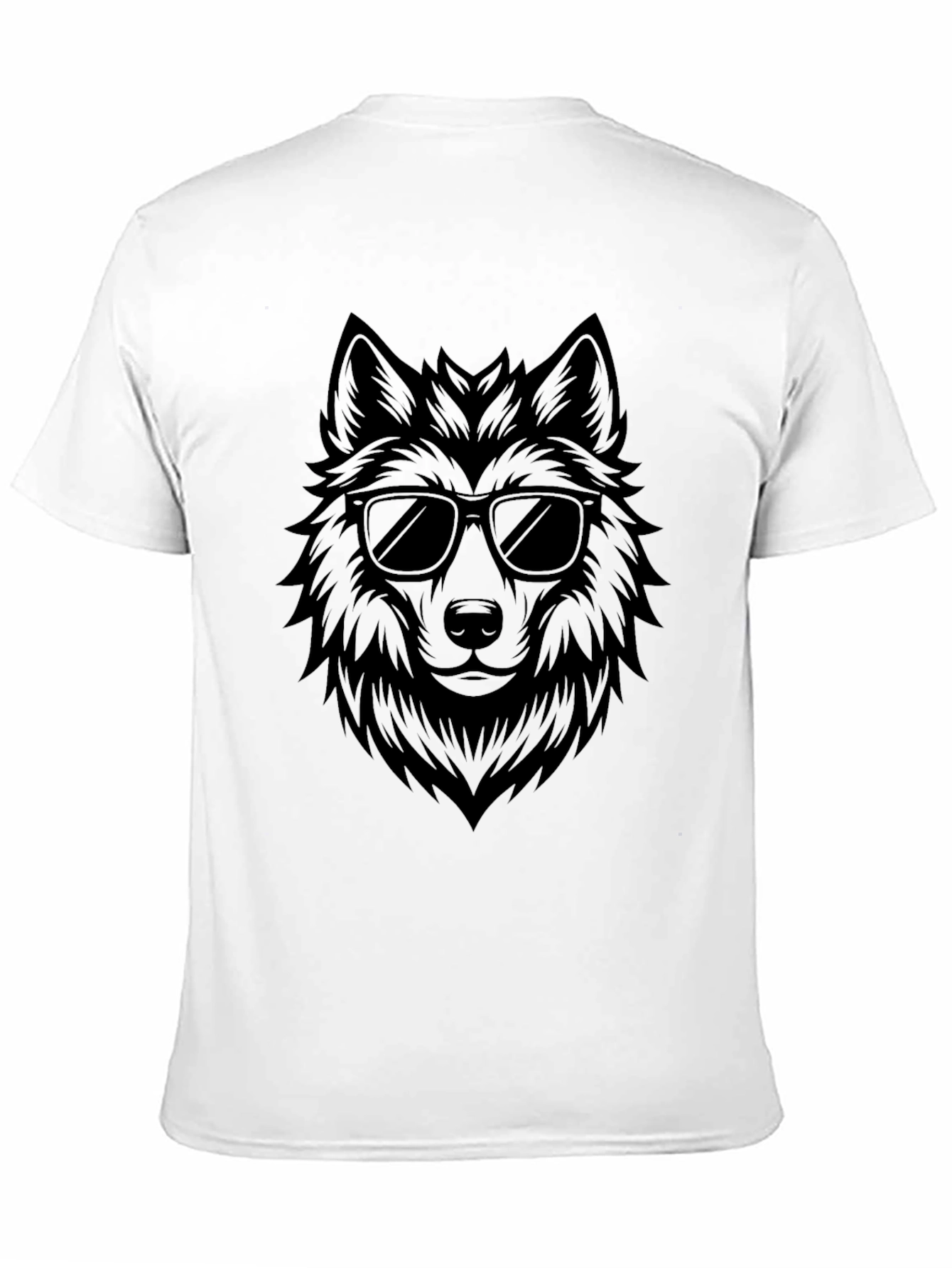Cool Wolf Graphic T-Shirt - Black