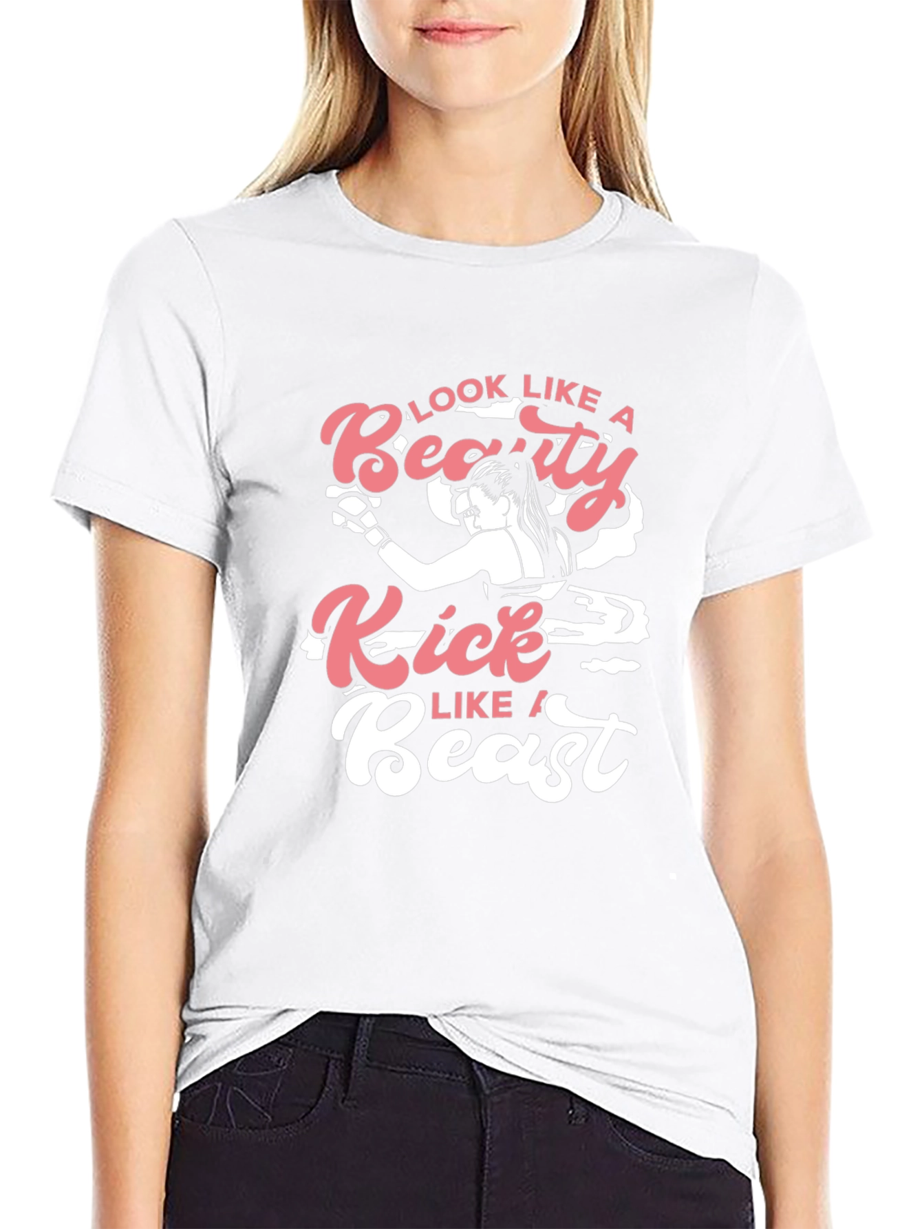 Beauty & Beast Graphic Tee - Black Casual T-Shirt