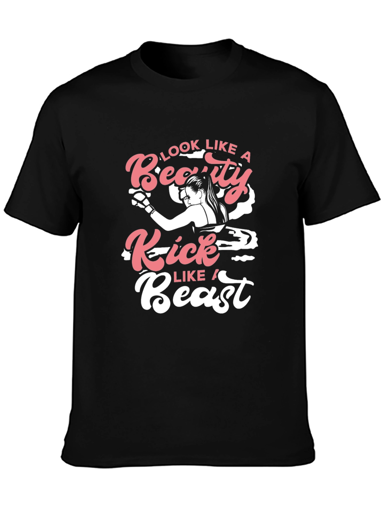 Beauty & Beast Graphic Tee - Black Casual T-Shirt